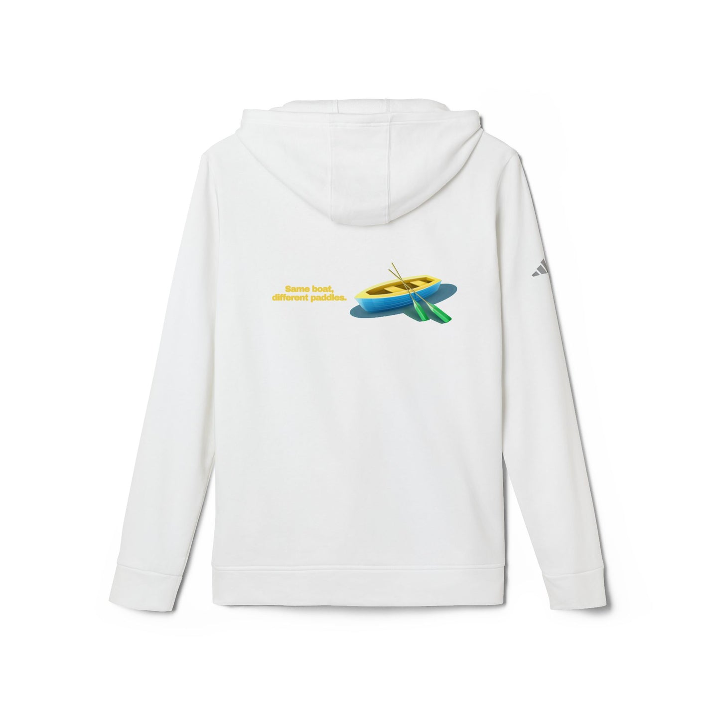 adidas® Personalized Unisex Fleece Hoodie by Gravitee | SAME BOAT DIFFFERENT PADDLES