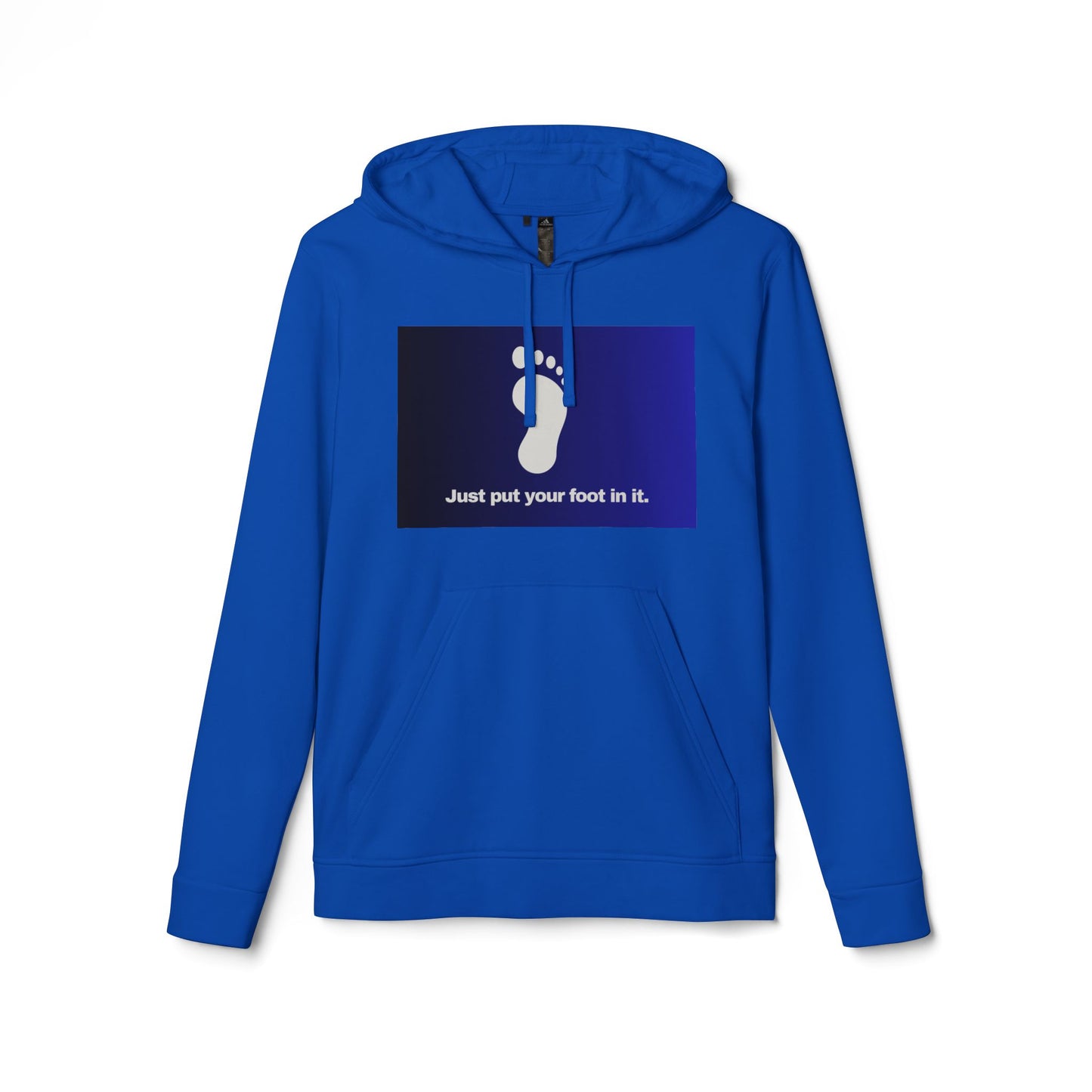 adidas® Personalized Unisex Fleece Hoodie by Gravitee | JUST PUT YOUR FOOT IN IT