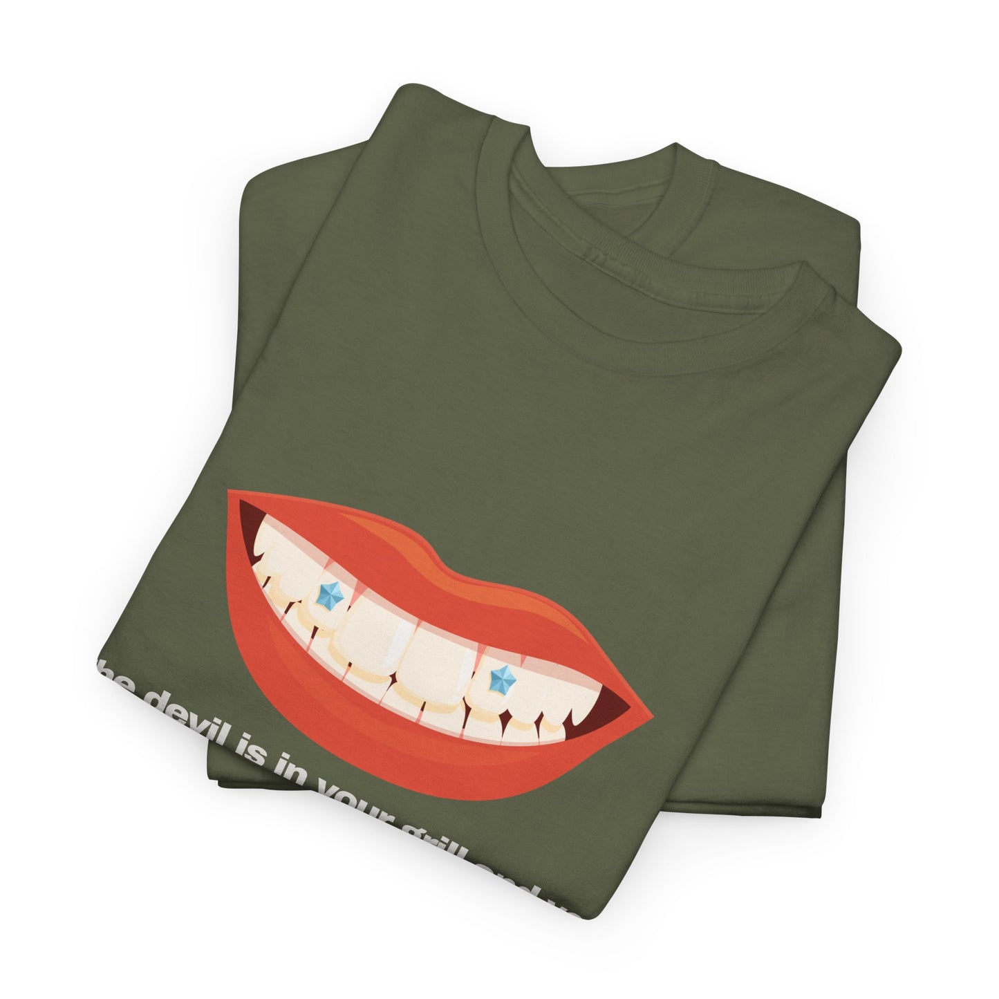Gravitee 100% Cotton Graphic Adult T-Shirt | THE DEVIL IS IN YOUR GRILL