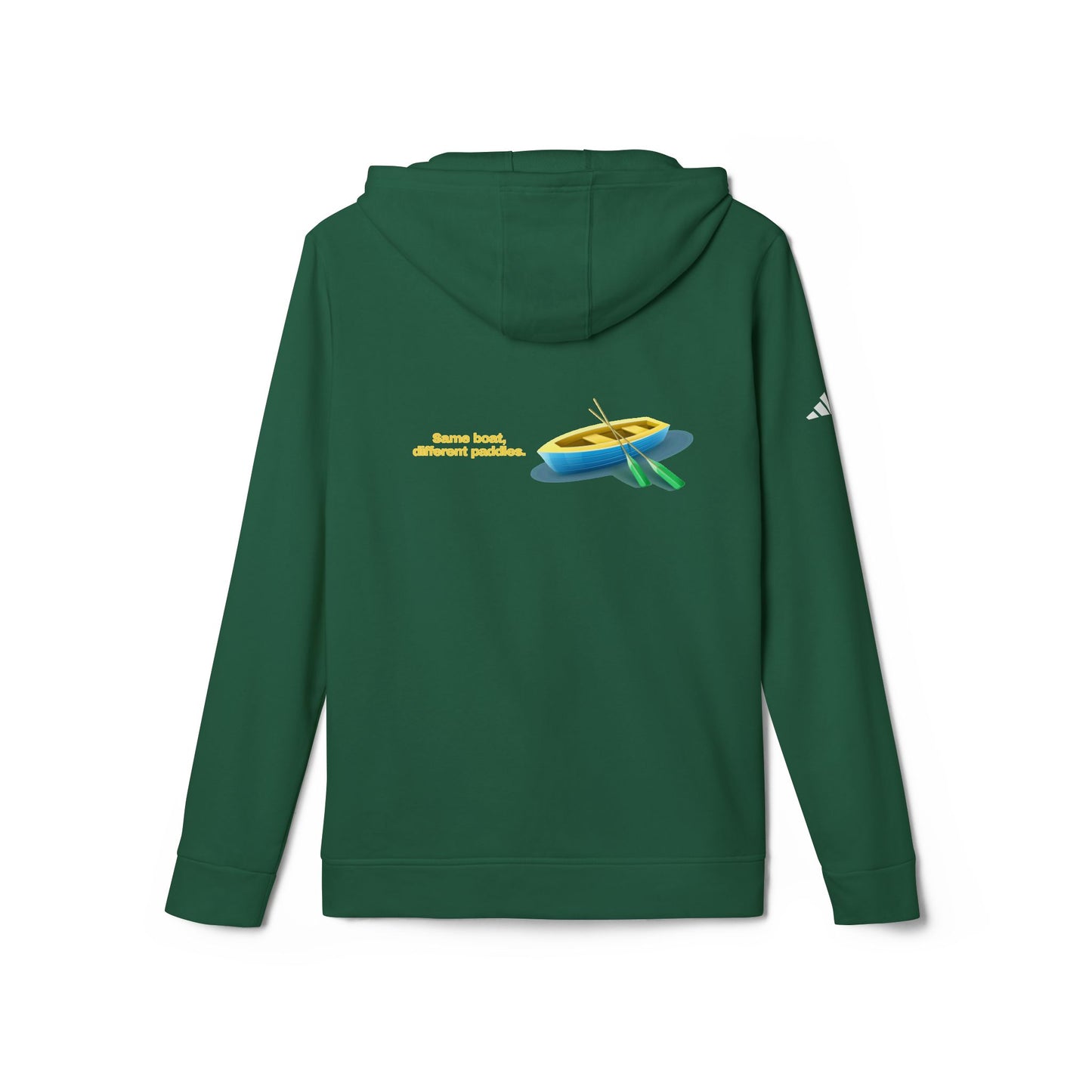 adidas® Personalized Unisex Fleece Hoodie by Gravitee | SAME BOAT DIFFFERENT PADDLES