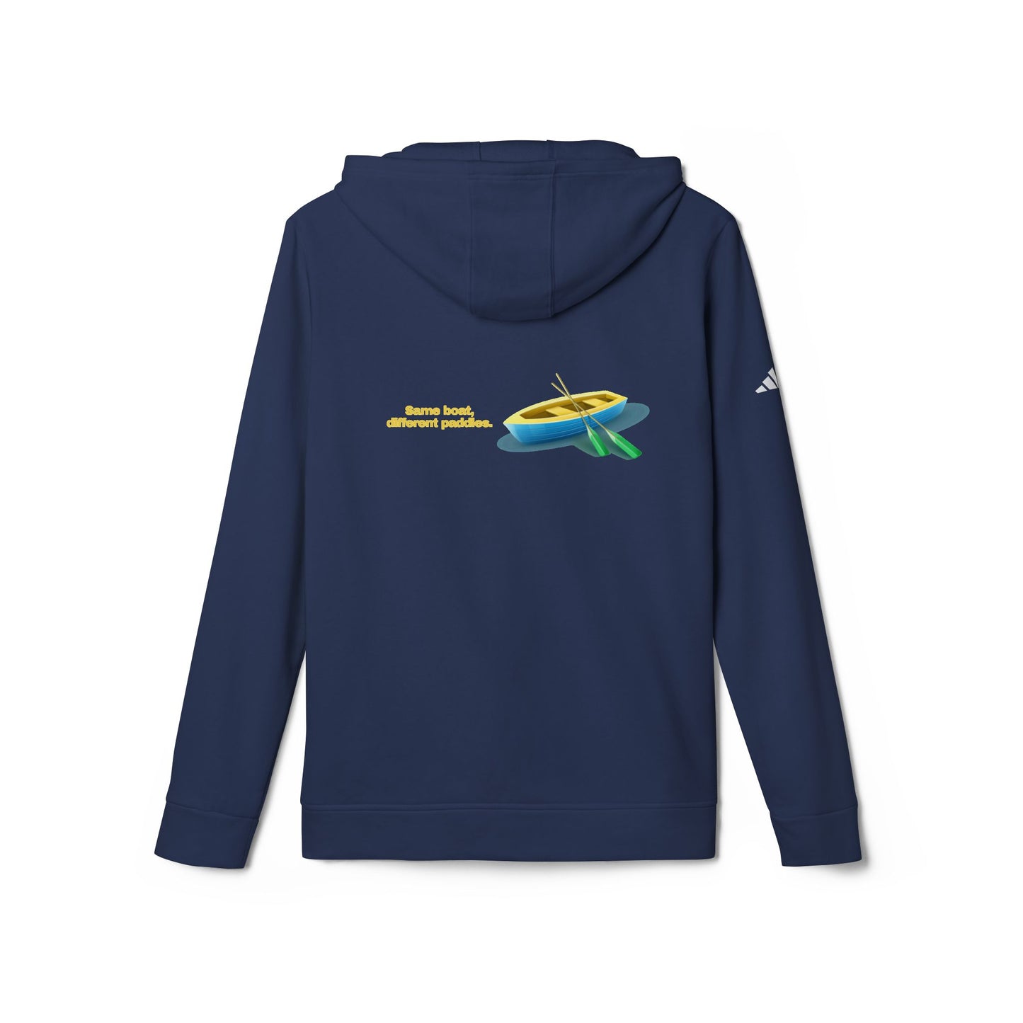 adidas® Personalized Unisex Fleece Hoodie by Gravitee | SAME BOAT DIFFFERENT PADDLES