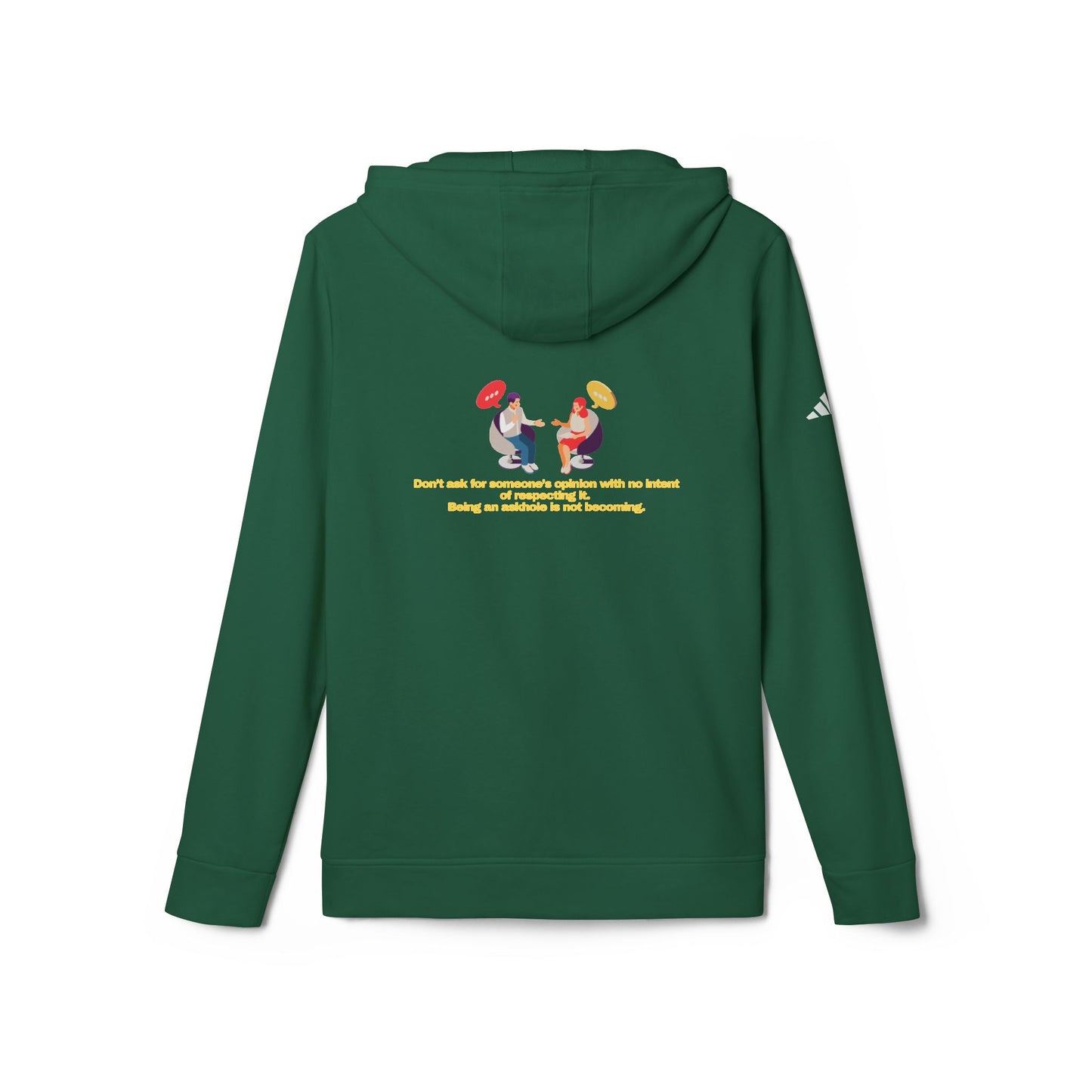 adidas® Personalized Unisex Fleece Hoodie by Gravitee | DON'T BE AN ASKHOLE