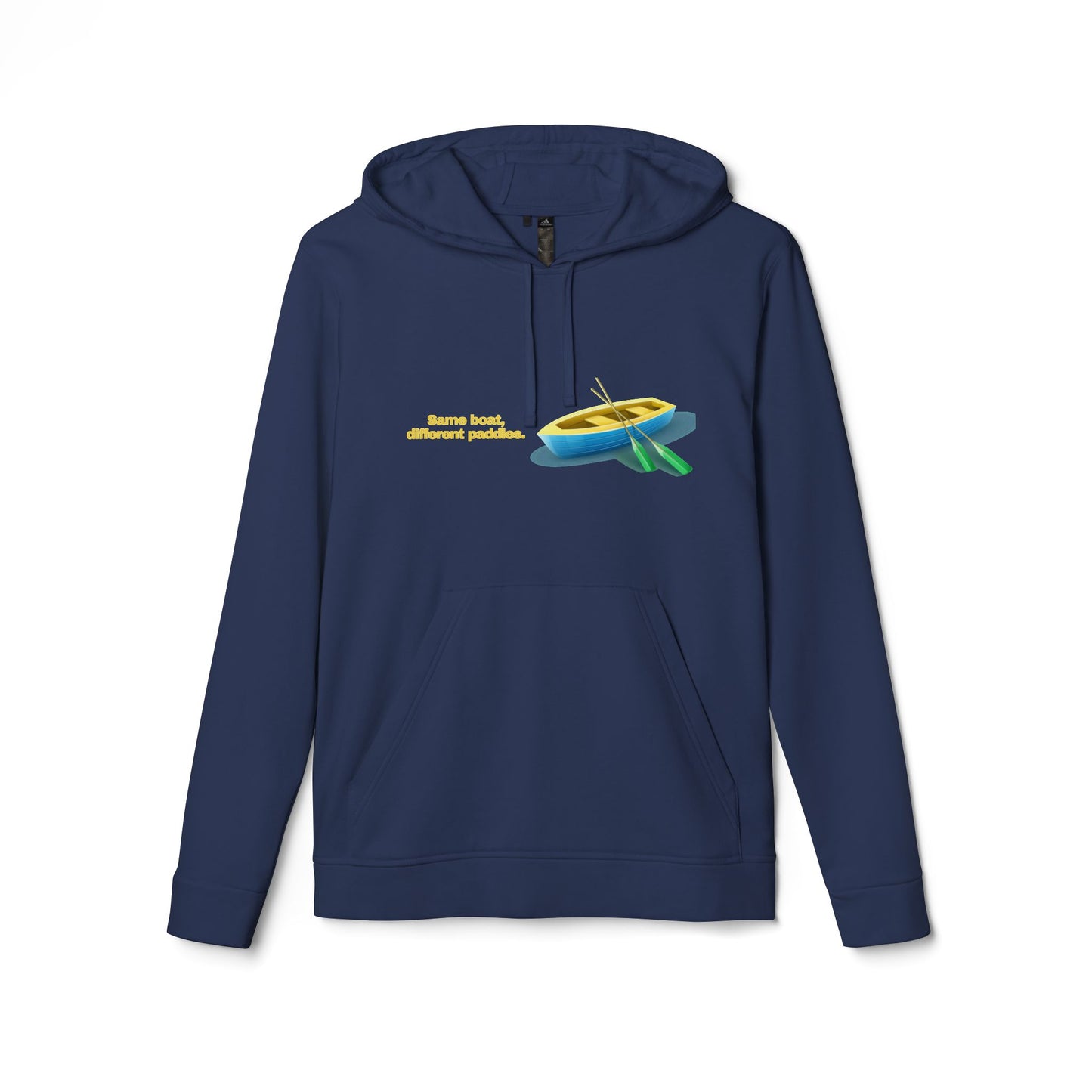 adidas® Personalized Unisex Fleece Hoodie by Gravitee | SAME BOAT DIFFFERENT PADDLES