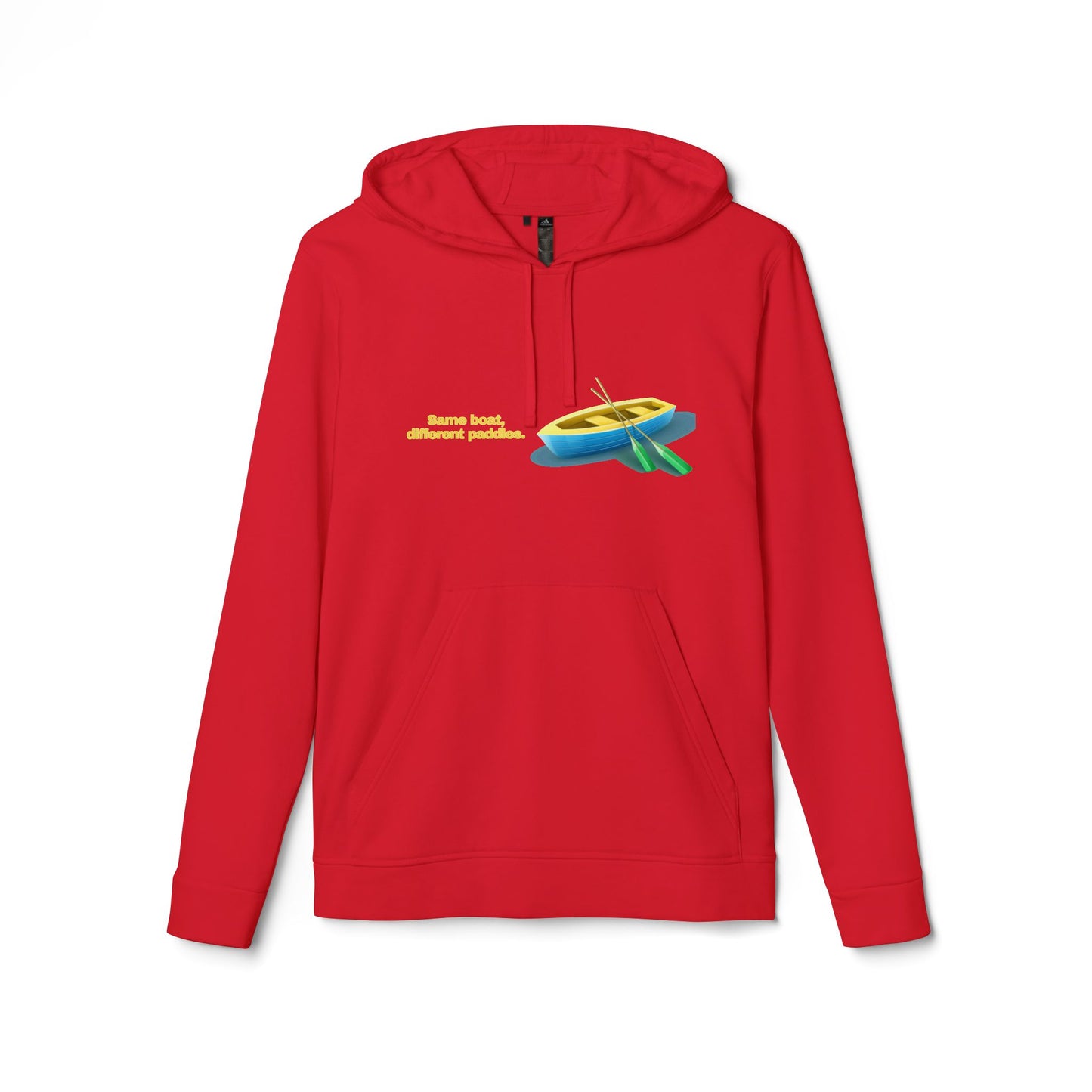 adidas® Personalized Unisex Fleece Hoodie by Gravitee | SAME BOAT DIFFFERENT PADDLES