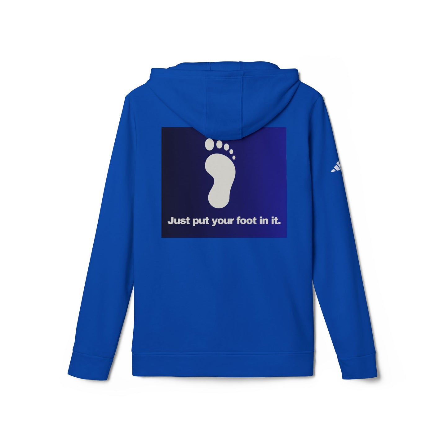 adidas® Personalized Unisex Fleece Hoodie by Gravitee | JUST PUT YOUR FOOT IN IT