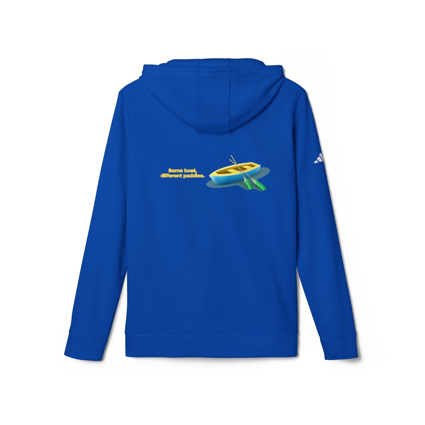 adidas® Personalized Unisex Fleece Hoodie by Gravitee | SAME BOAT DIFFFERENT PADDLES