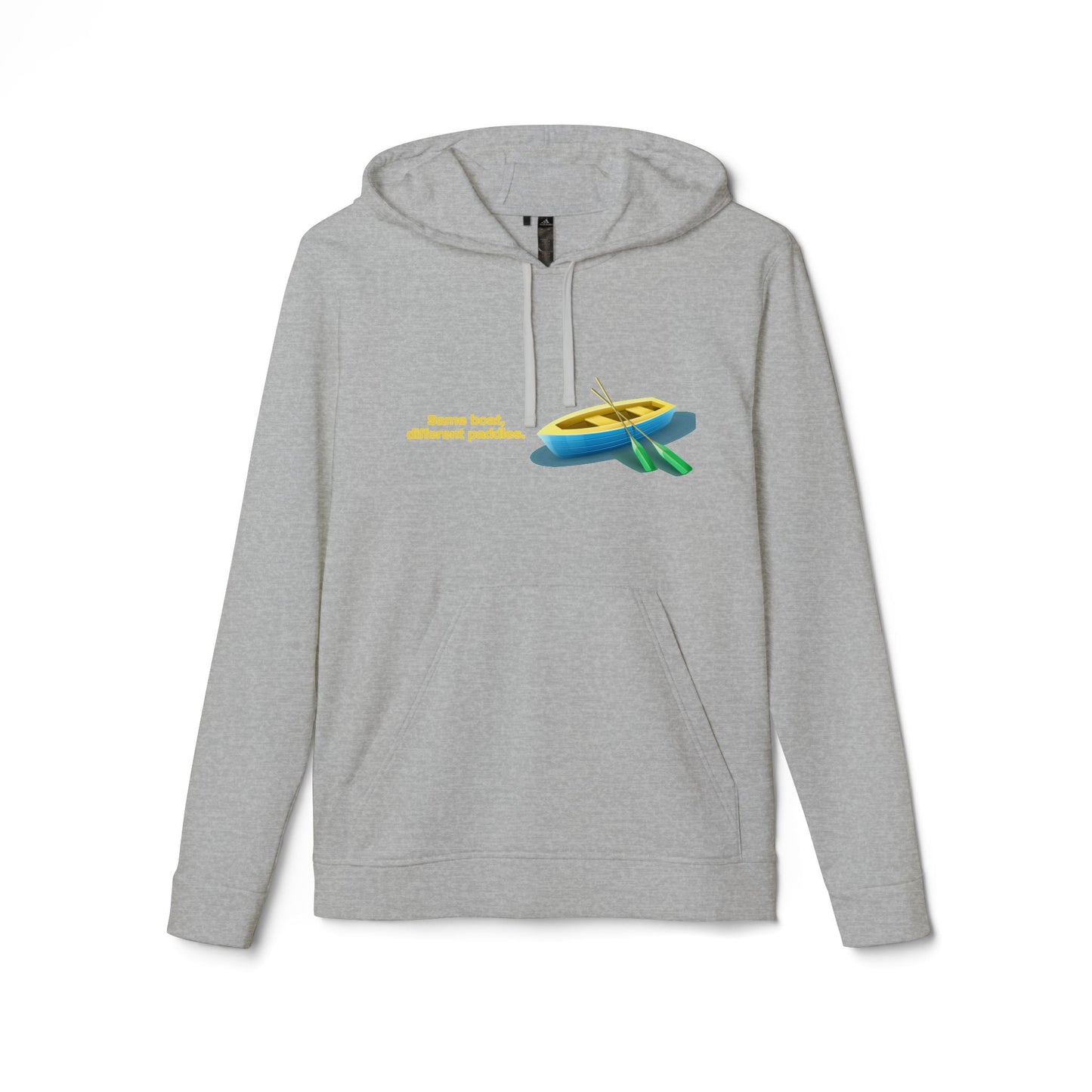 adidas® Personalized Unisex Fleece Hoodie by Gravitee | SAME BOAT DIFFFERENT PADDLES