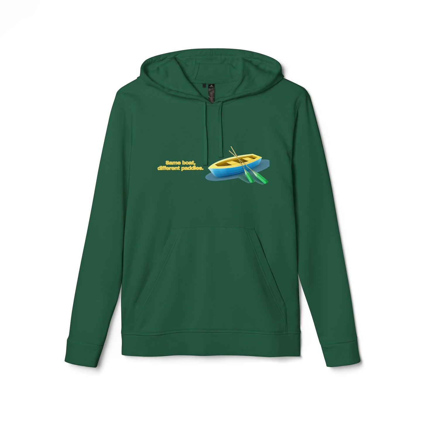 adidas® Personalized Unisex Fleece Hoodie by Gravitee | SAME BOAT DIFFFERENT PADDLES