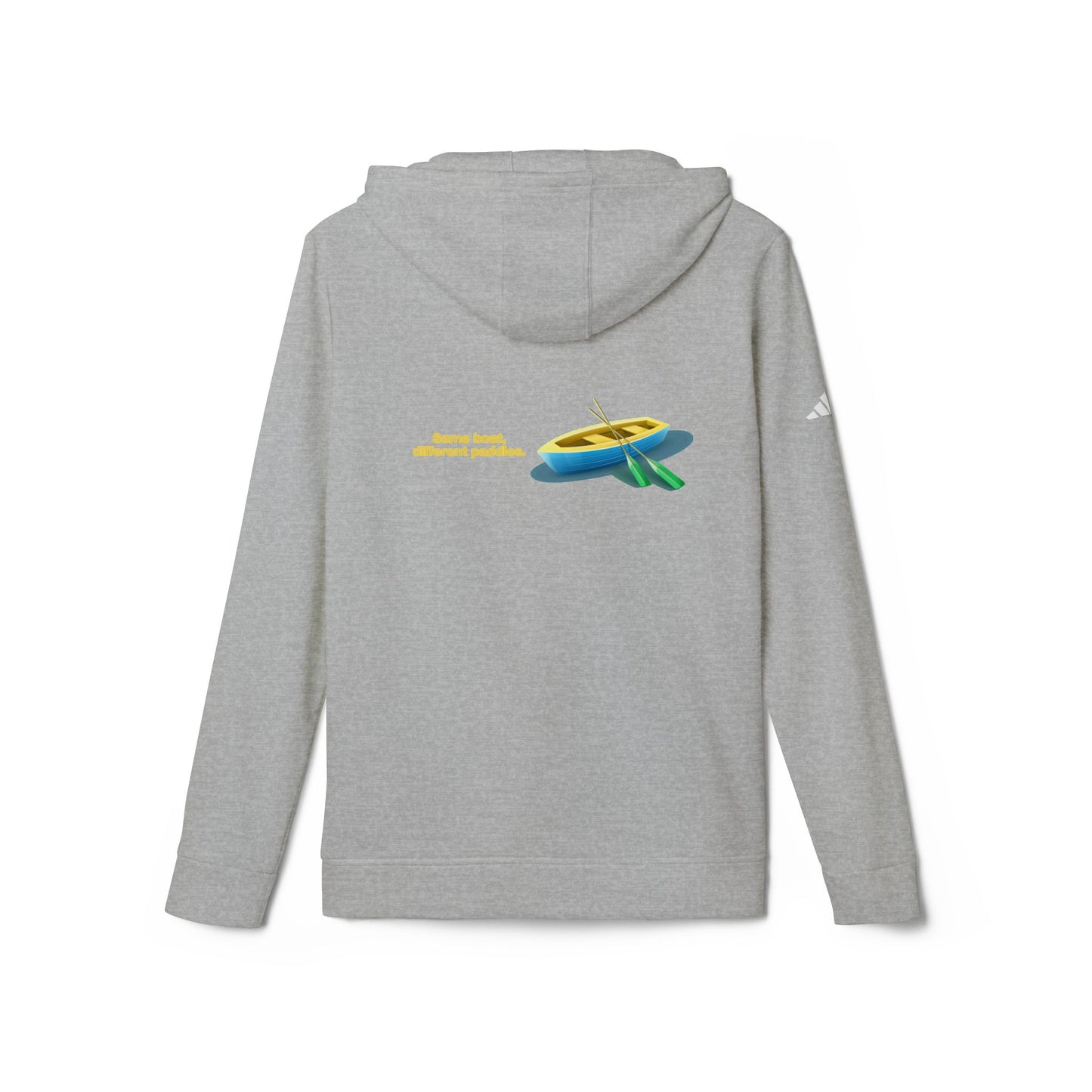 adidas® Personalized Unisex Fleece Hoodie by Gravitee | SAME BOAT DIFFFERENT PADDLES