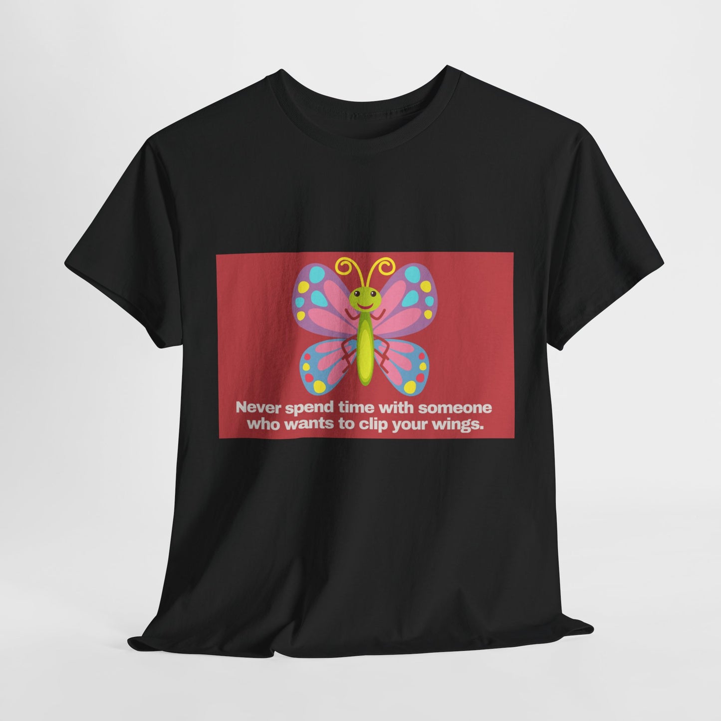 Gravitee 100% Cotton Graphic Adult T-Shirt | NO CLIPPING OF WINGS