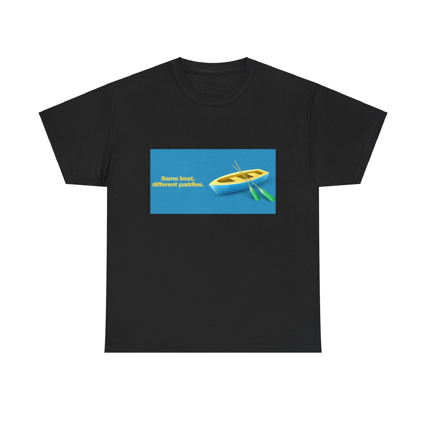 Gravitee 100% Cotton Graphic Adult T-Shirt | SAME BOAT DIFFERENT PADDLES