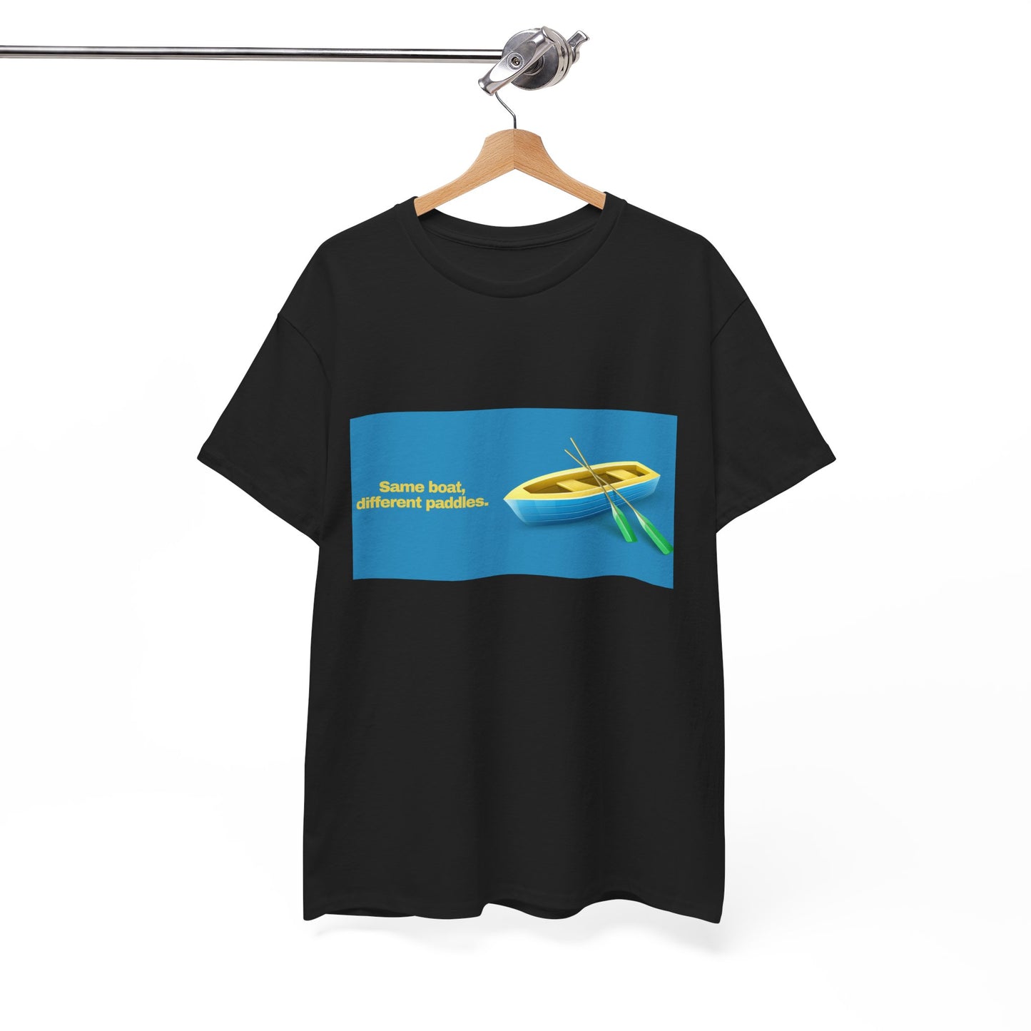 Gravitee 100% Cotton Graphic Adult T-Shirt | SAME BOAT DIFFERENT PADDLES