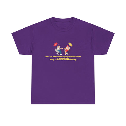 Gravitee 100% Cotton Graphic Adult T-Shirt | BEING AN ASKHOLE...