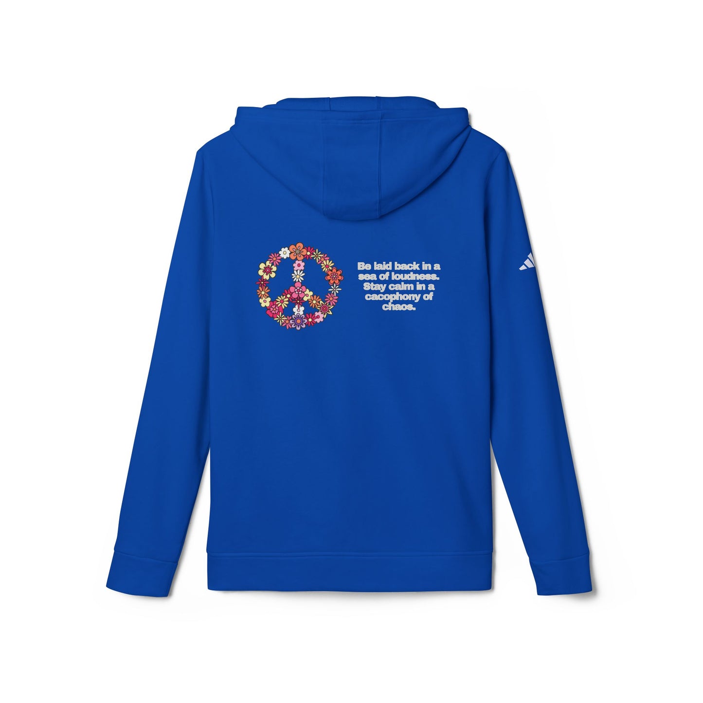adidas® Personalized Unisex Fleece Hoodie by Gravitee | BE CALM IN A SEA OF LOUDNESS