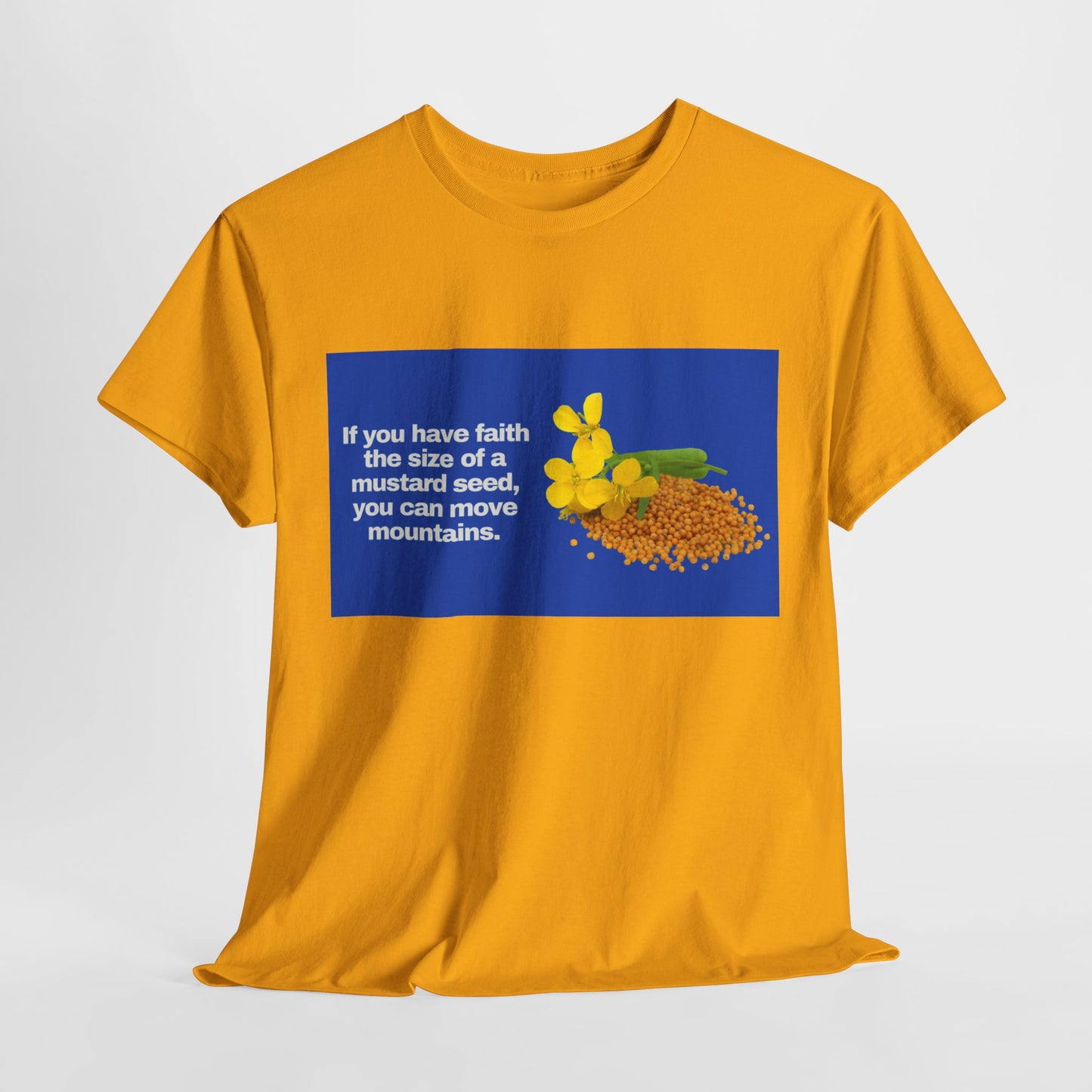 Gravitee 100% Cotton Graphic Adult T-Shirt | If You Have Faith the Size of a Mustard Seed
