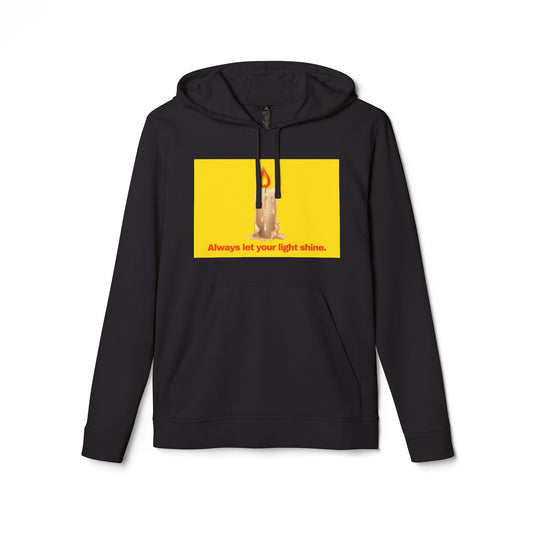 adidas® Personalized Unisex Fleece Hoodie by Gravitee | ALWAYS LET YOUR LIGHT SHINE