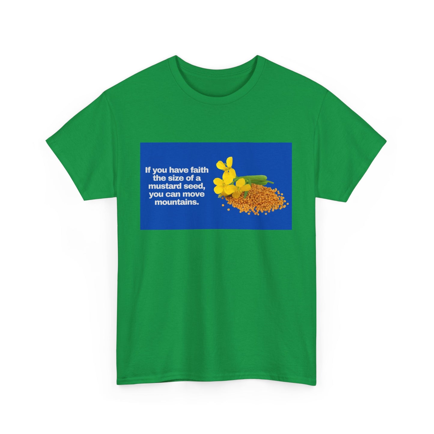 Gravitee 100% Cotton Graphic Adult T-Shirt | If You Have Faith the Size of a Mustard Seed