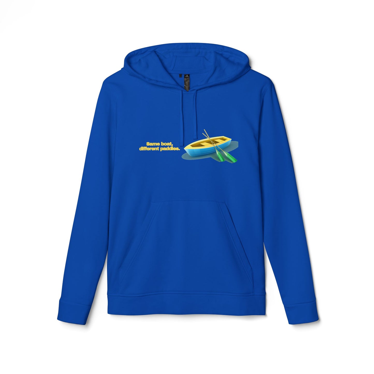 adidas® Personalized Unisex Fleece Hoodie by Gravitee | SAME BOAT DIFFFERENT PADDLES
