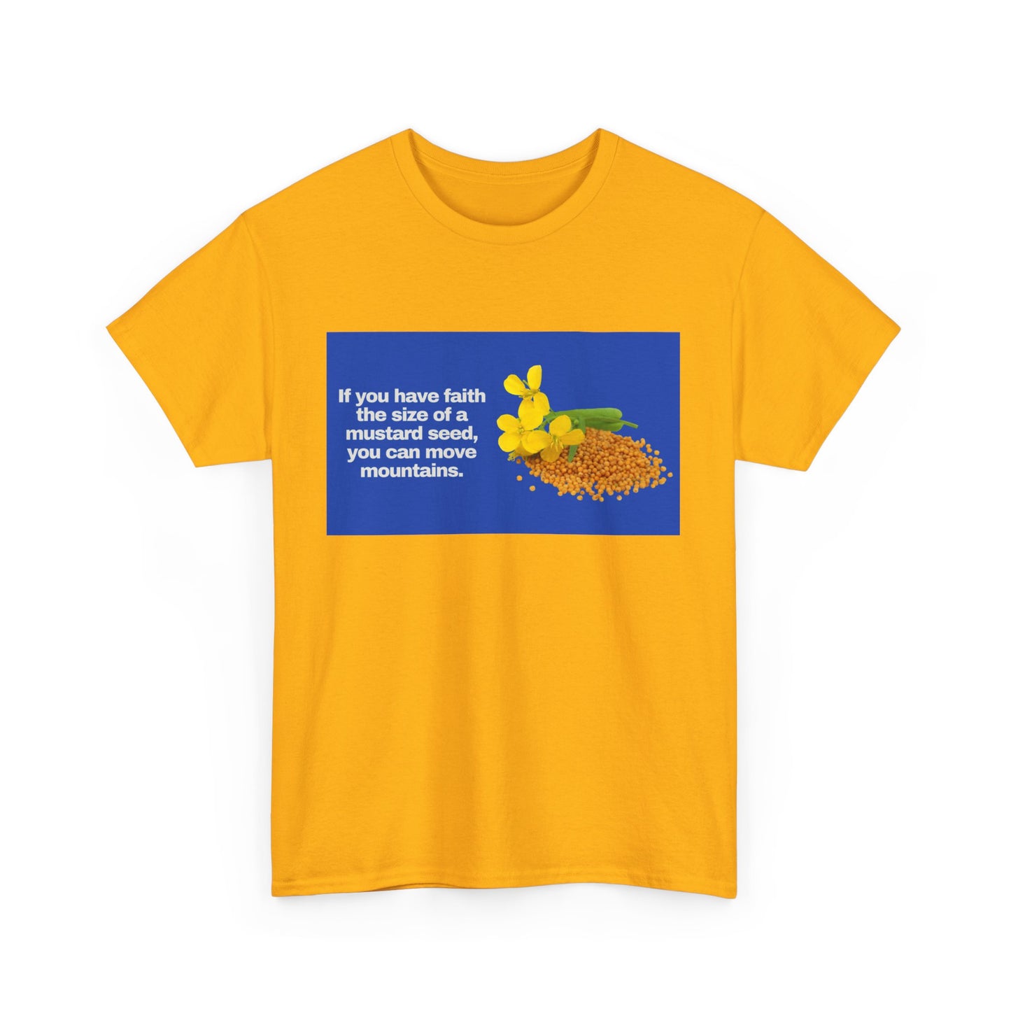 Gravitee 100% Cotton Graphic Adult T-Shirt | If You Have Faith the Size of a Mustard Seed