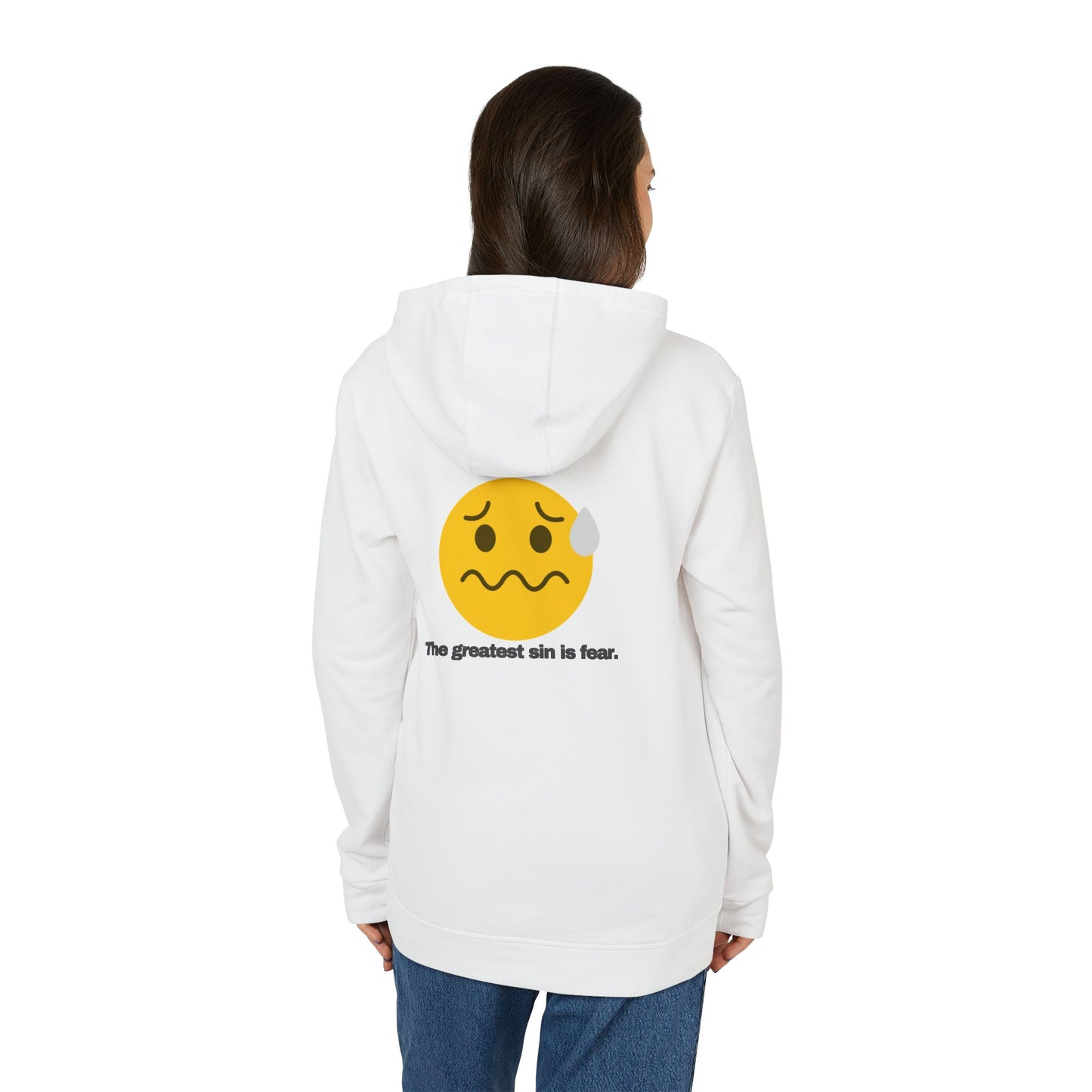 adidas® Personalized Unisex Fleece Hoodie by Gravitee | THE GREATEST SIN IS FEAR