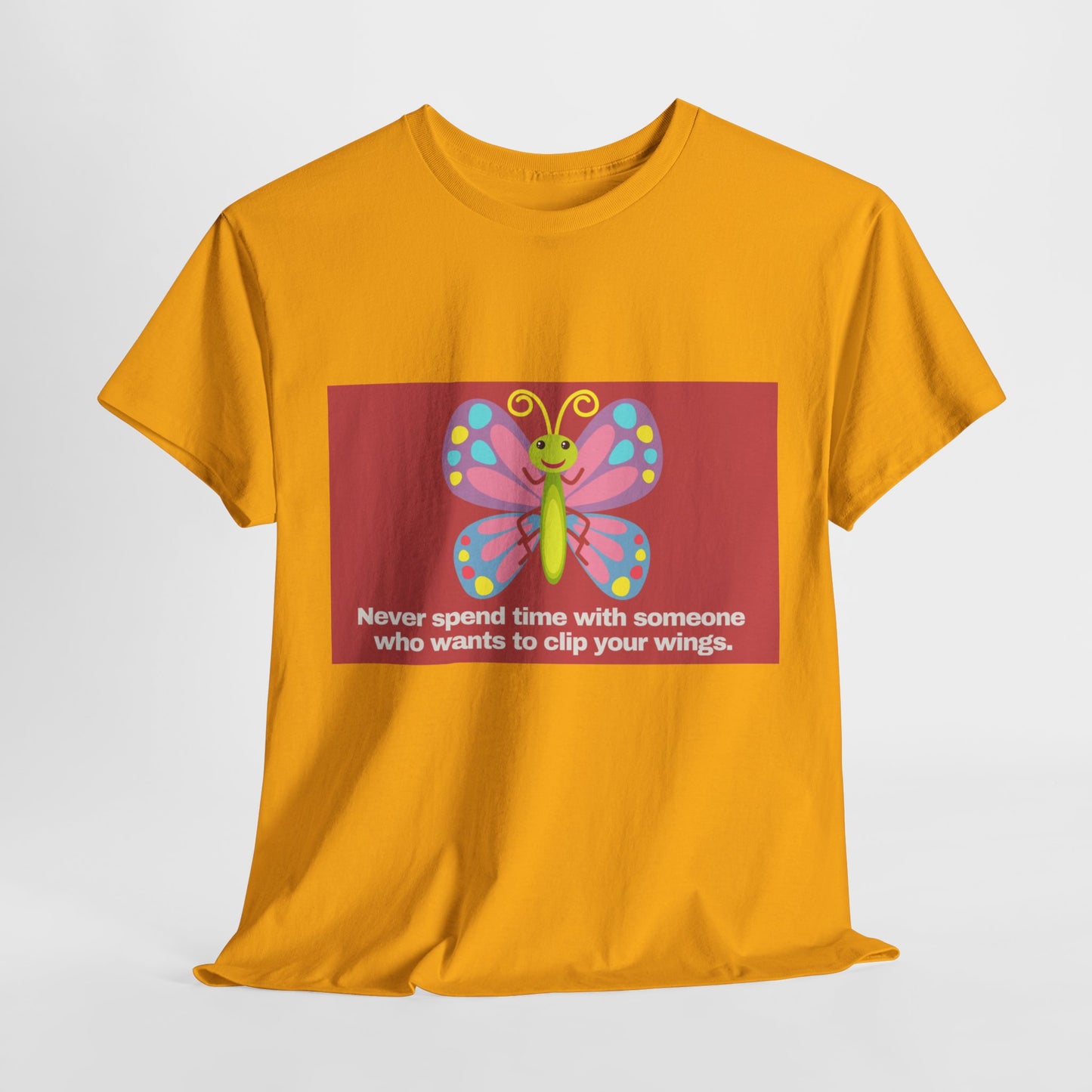 Gravitee 100% Cotton Graphic Adult T-Shirt | NO CLIPPING OF WINGS