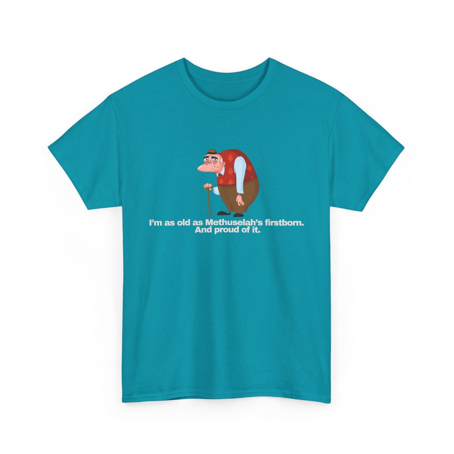 Gravitee 100% Cotton Graphic Adult T-Shirt | I AM AS OLD AS METHUSALEH