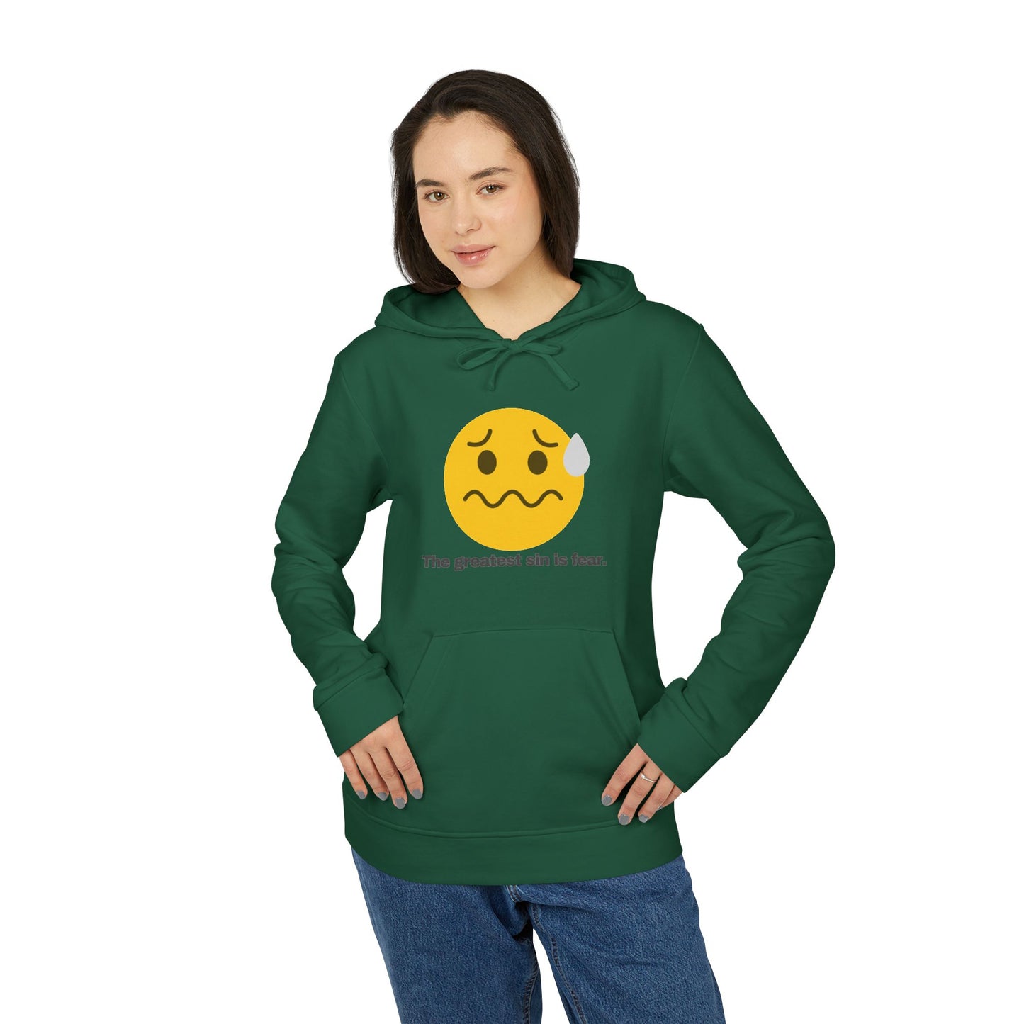adidas® Personalized Unisex Fleece Hoodie by Gravitee | THE GREATEST SIN IS FEAR