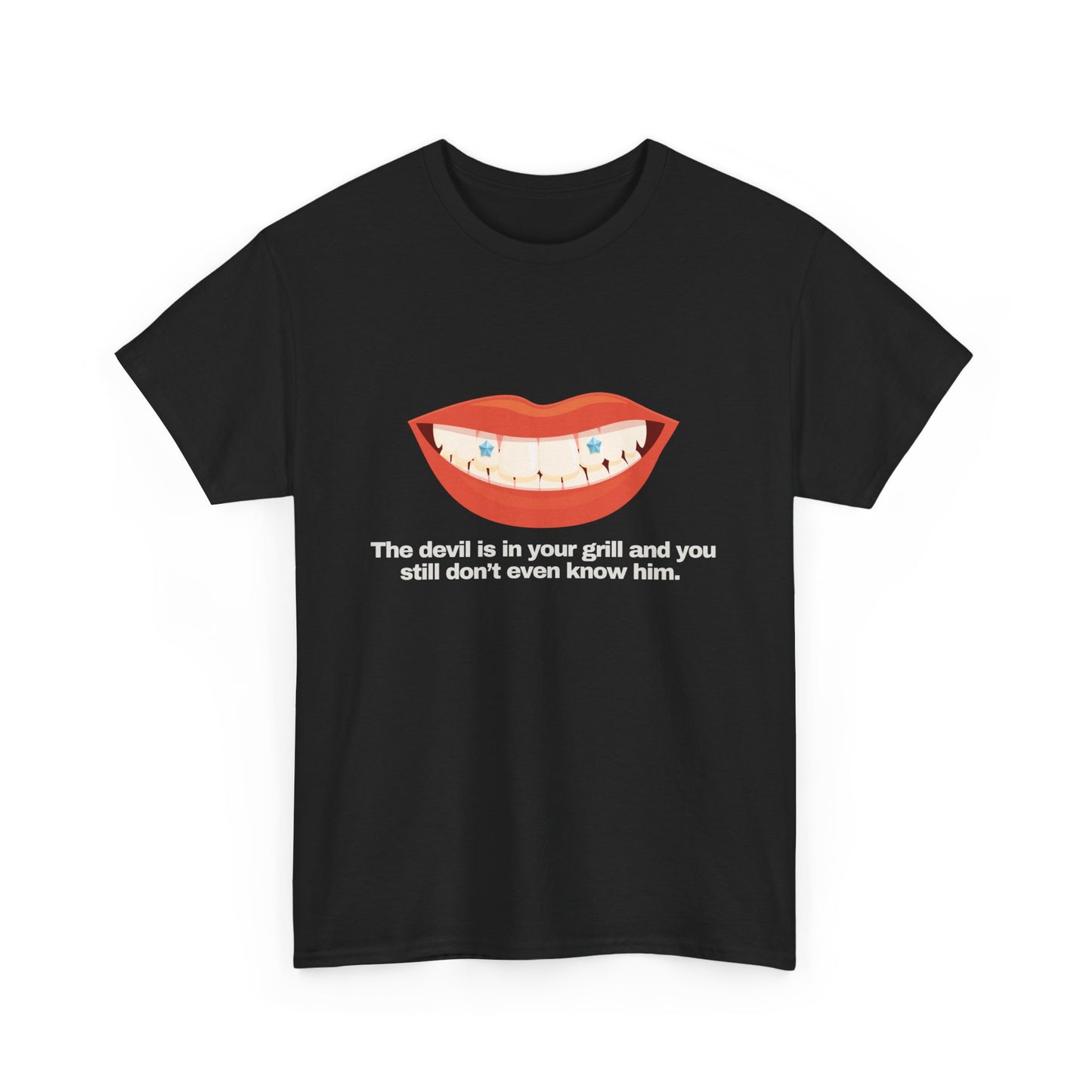 Gravitee 100% Cotton Graphic Adult T-Shirt | THE DEVIL IS IN YOUR GRILL