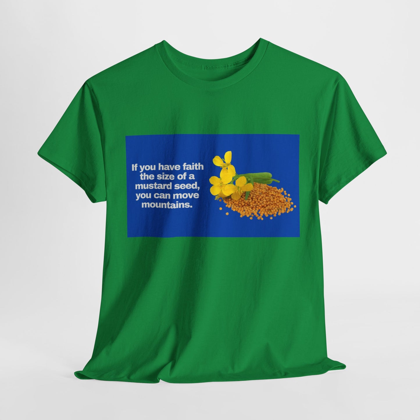 Gravitee 100% Cotton Graphic Adult T-Shirt | If You Have Faith the Size of a Mustard Seed