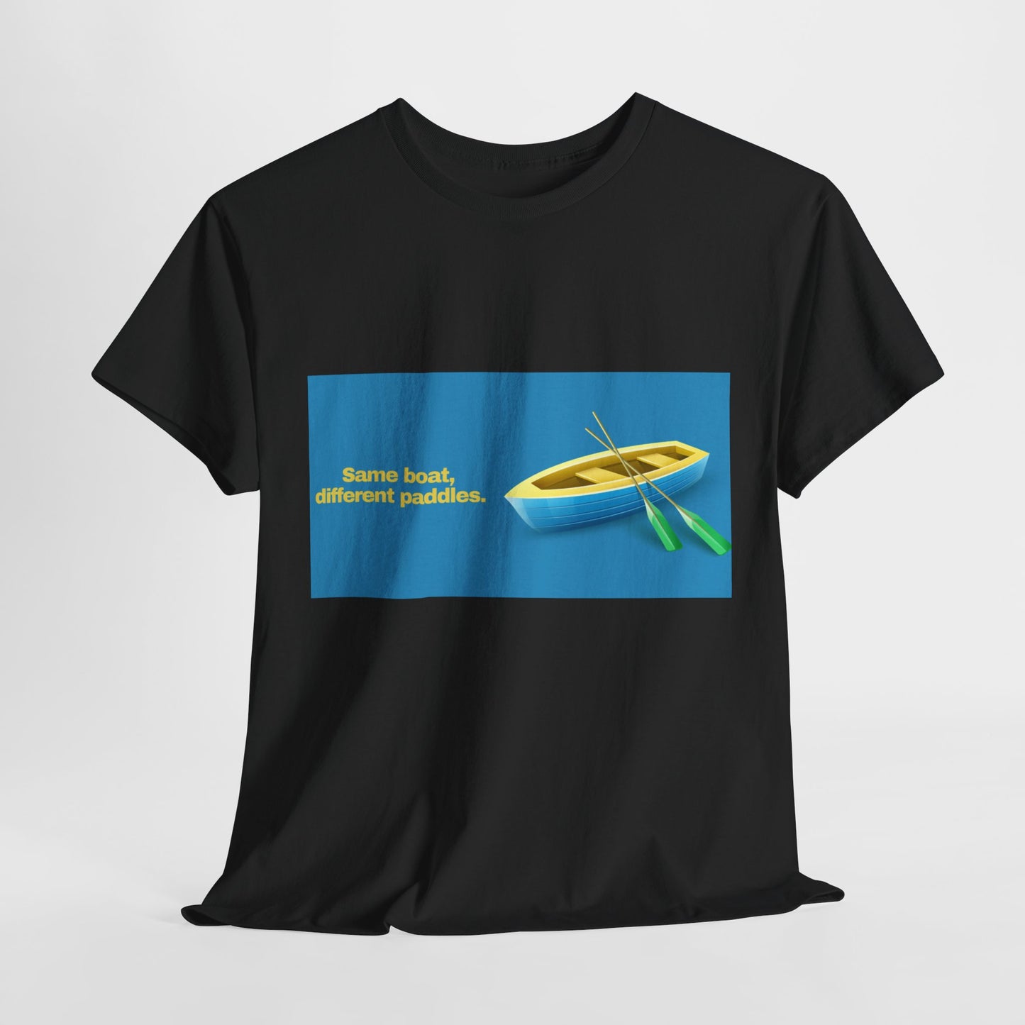 Gravitee 100% Cotton Graphic Adult T-Shirt | SAME BOAT DIFFERENT PADDLES