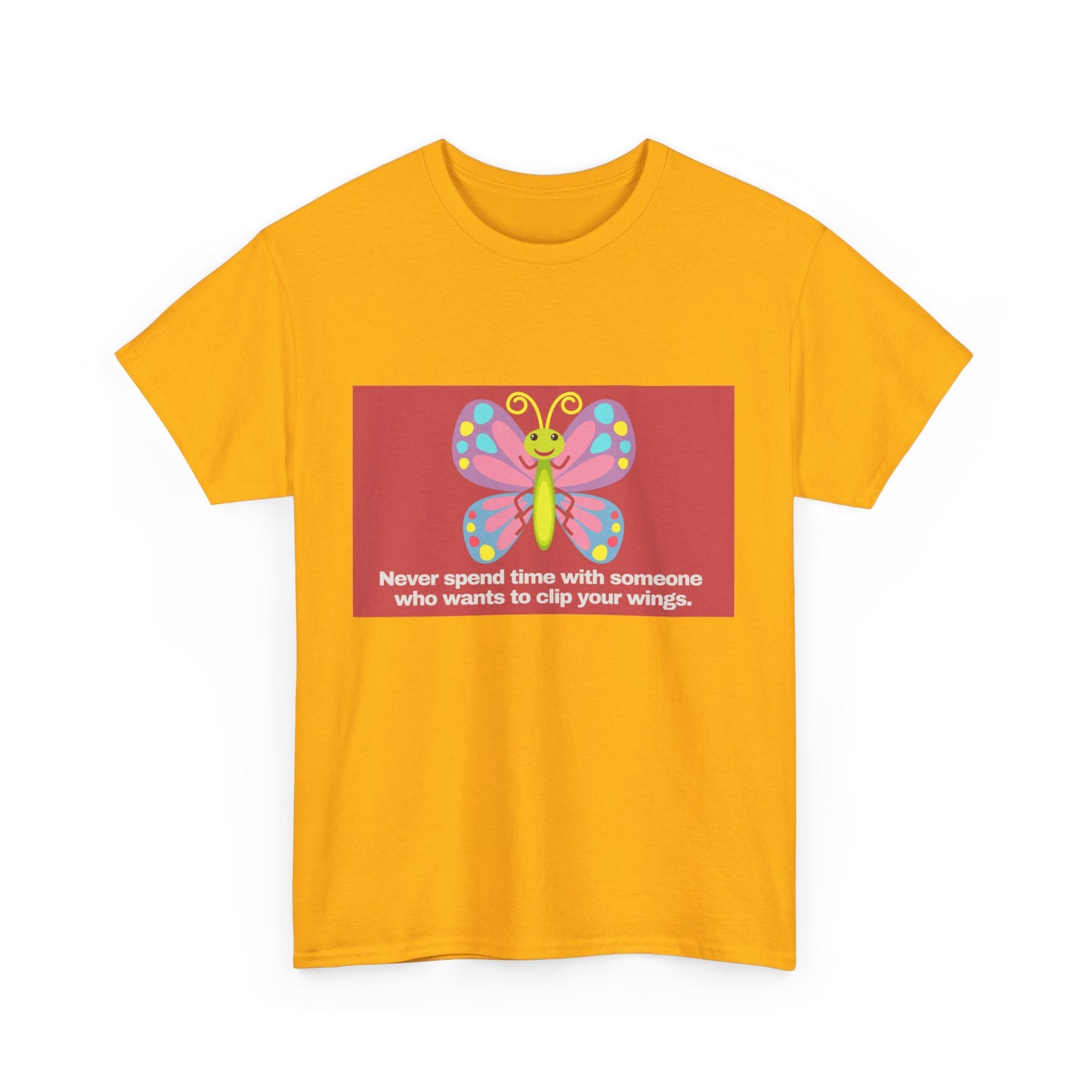 Gravitee 100% Cotton Graphic Adult T-Shirt | NO CLIPPING OF WINGS