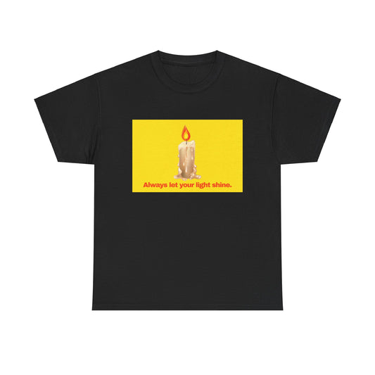 Gravitee 100% Cotton Graphic Adult T-Shirt | ALWAYS LET YOUR LIGHT SHINE
