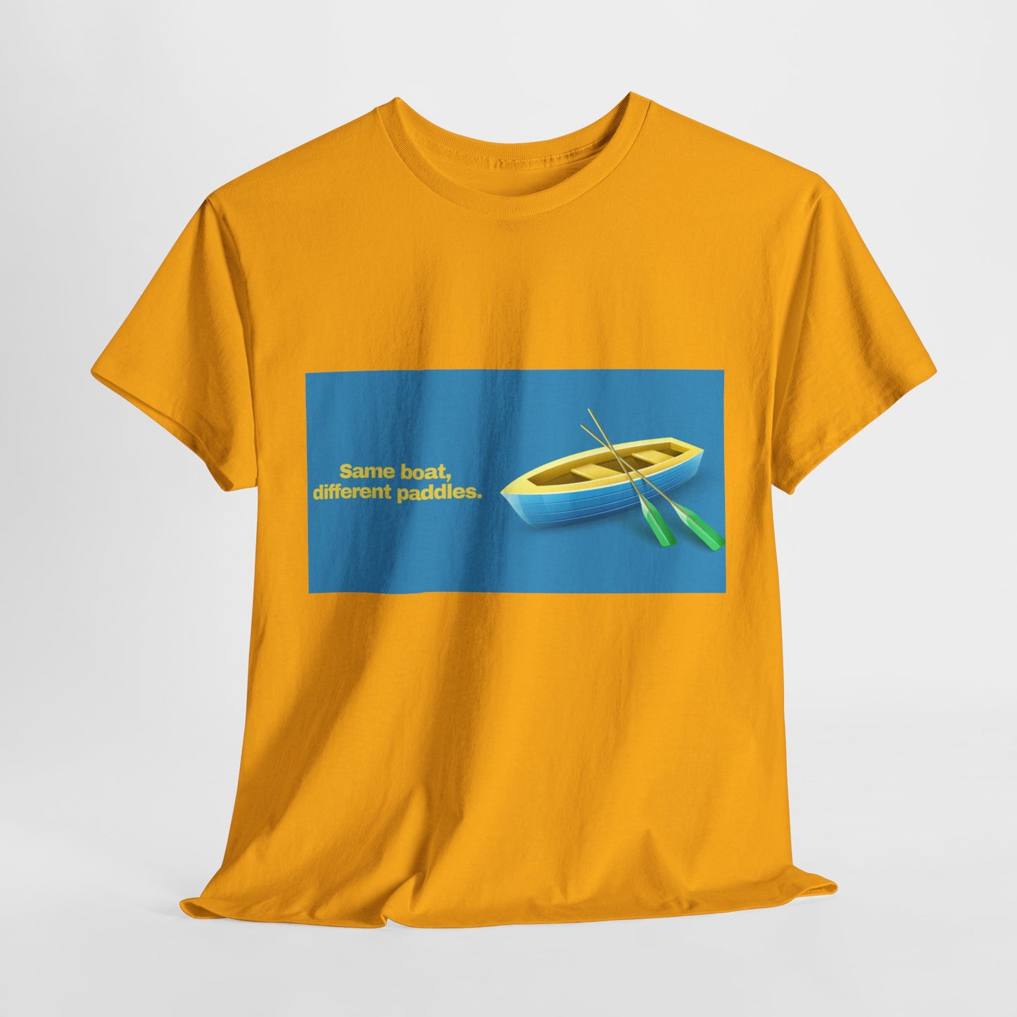 Gravitee 100% Cotton Graphic Adult T-Shirt | SAME BOAT DIFFERENT PADDLES