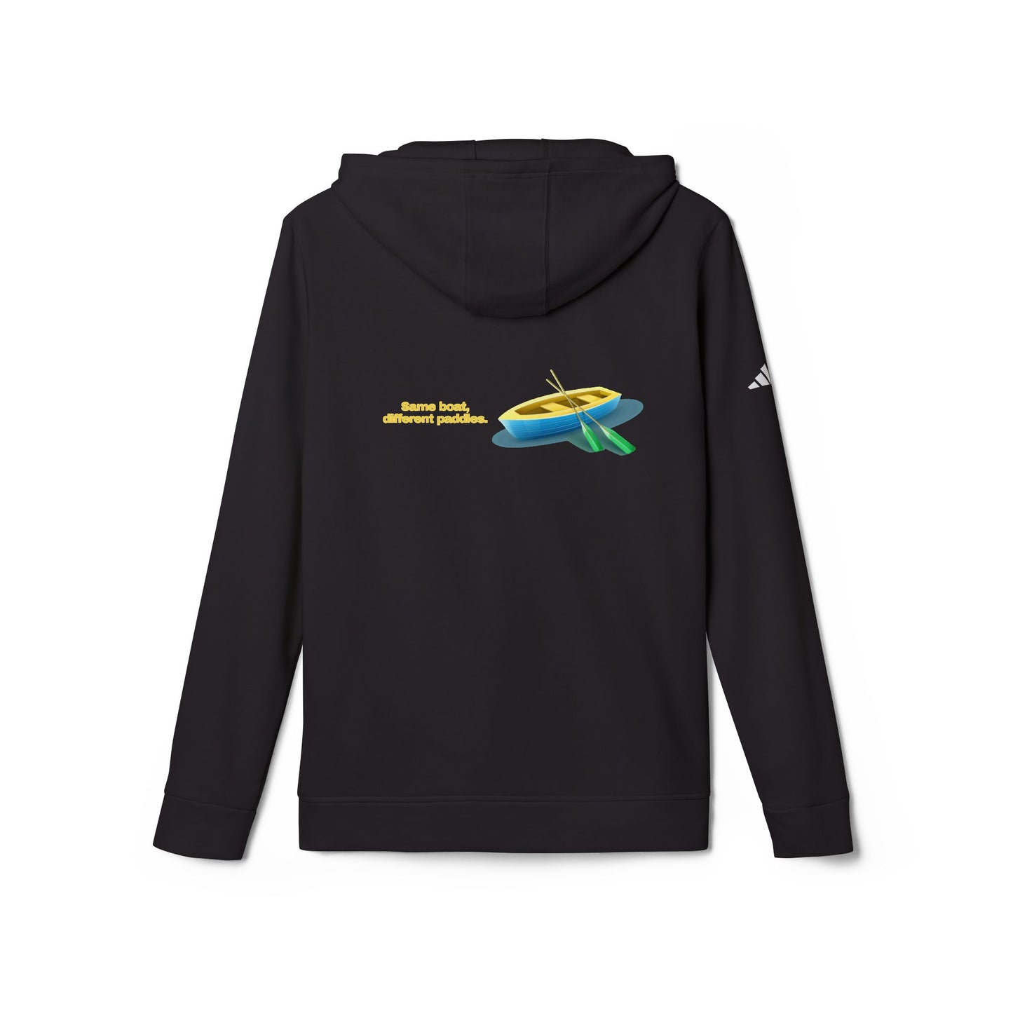 adidas® Personalized Unisex Fleece Hoodie by Gravitee | SAME BOAT DIFFFERENT PADDLES