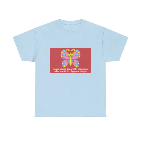 Gravitee 100% Cotton Graphic Adult T-Shirt | NO CLIPPING OF WINGS