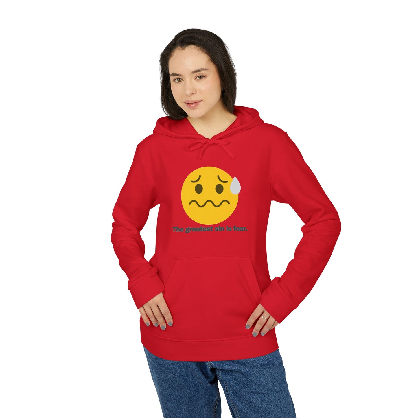 adidas® Personalized Unisex Fleece Hoodie by Gravitee | THE GREATEST SIN IS FEAR