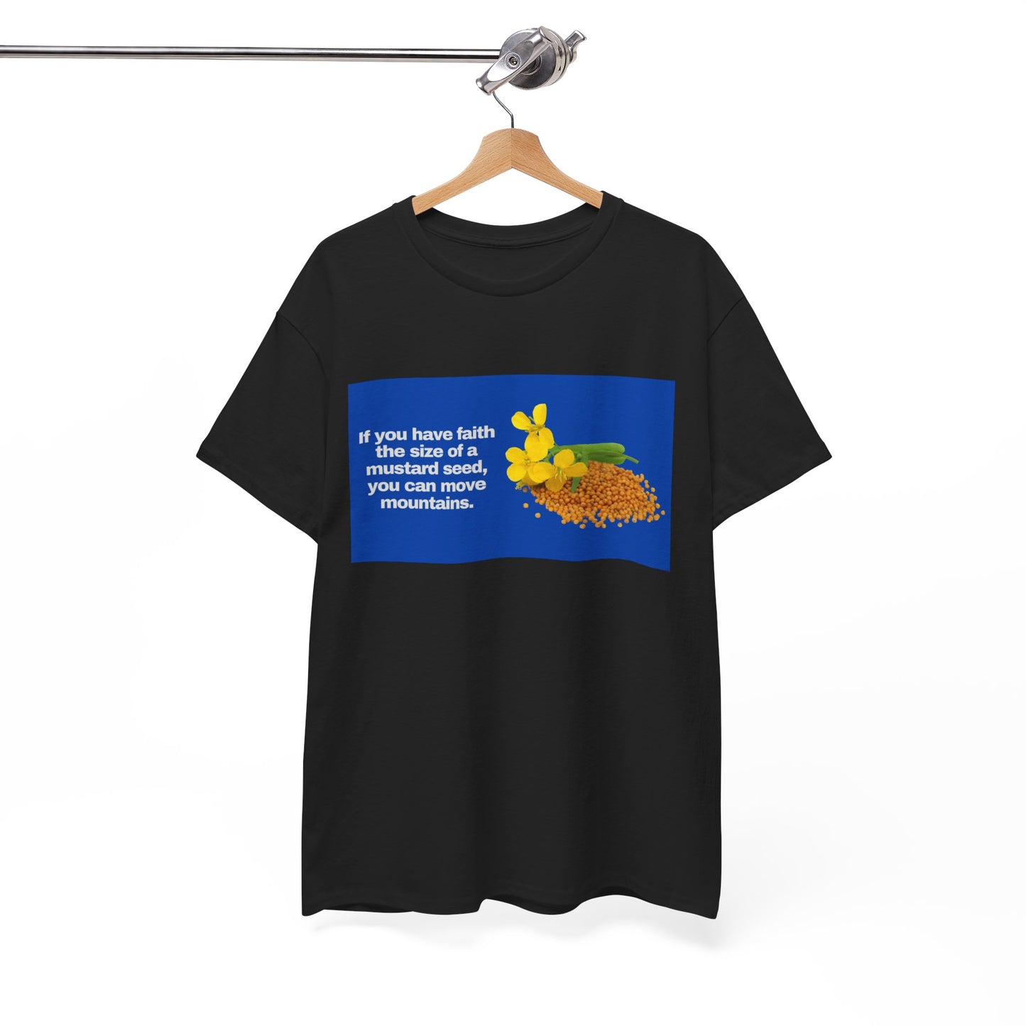 Gravitee 100% Cotton Graphic Adult T-Shirt | If You Have Faith the Size of a Mustard Seed