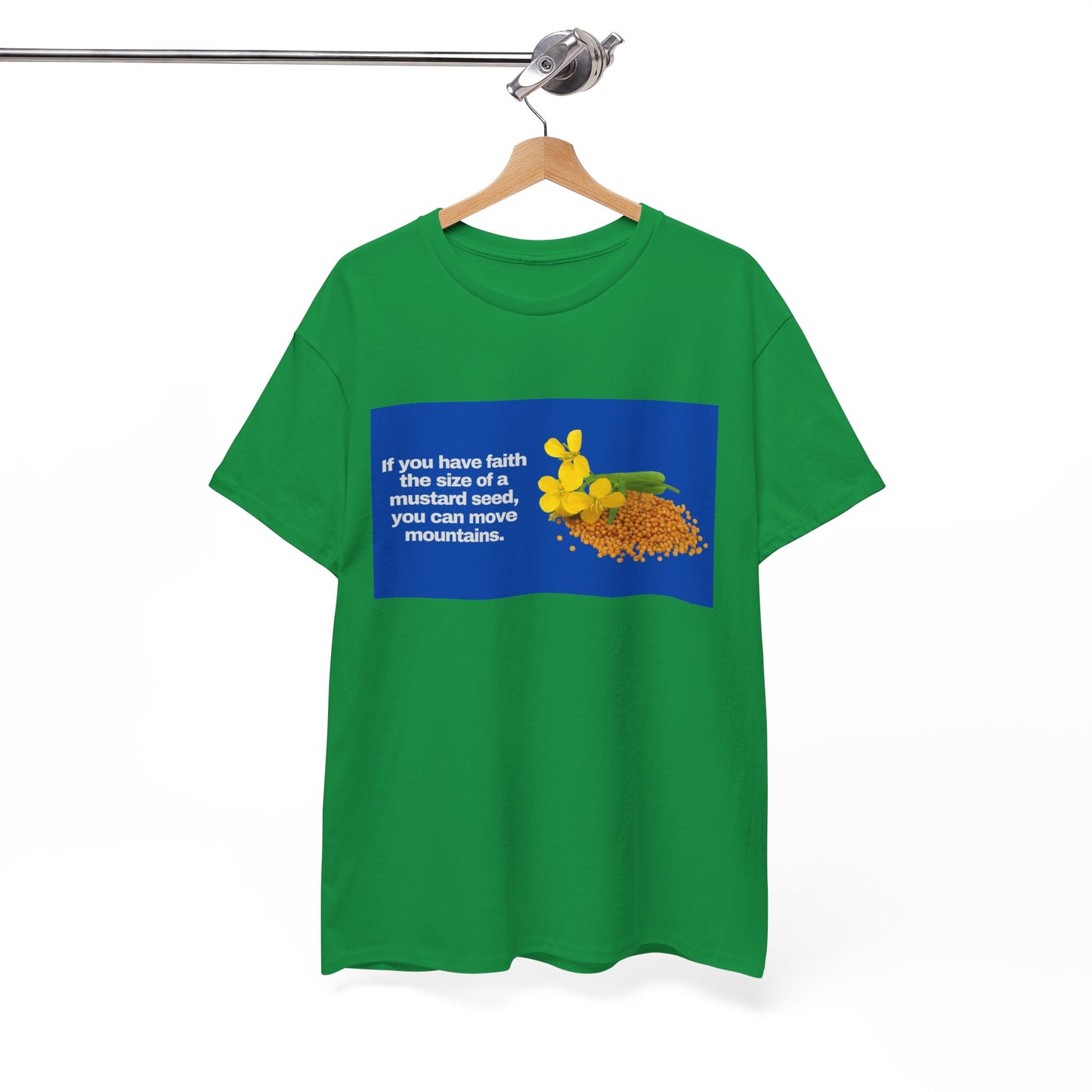 Gravitee 100% Cotton Graphic Adult T-Shirt | If You Have Faith the Size of a Mustard Seed