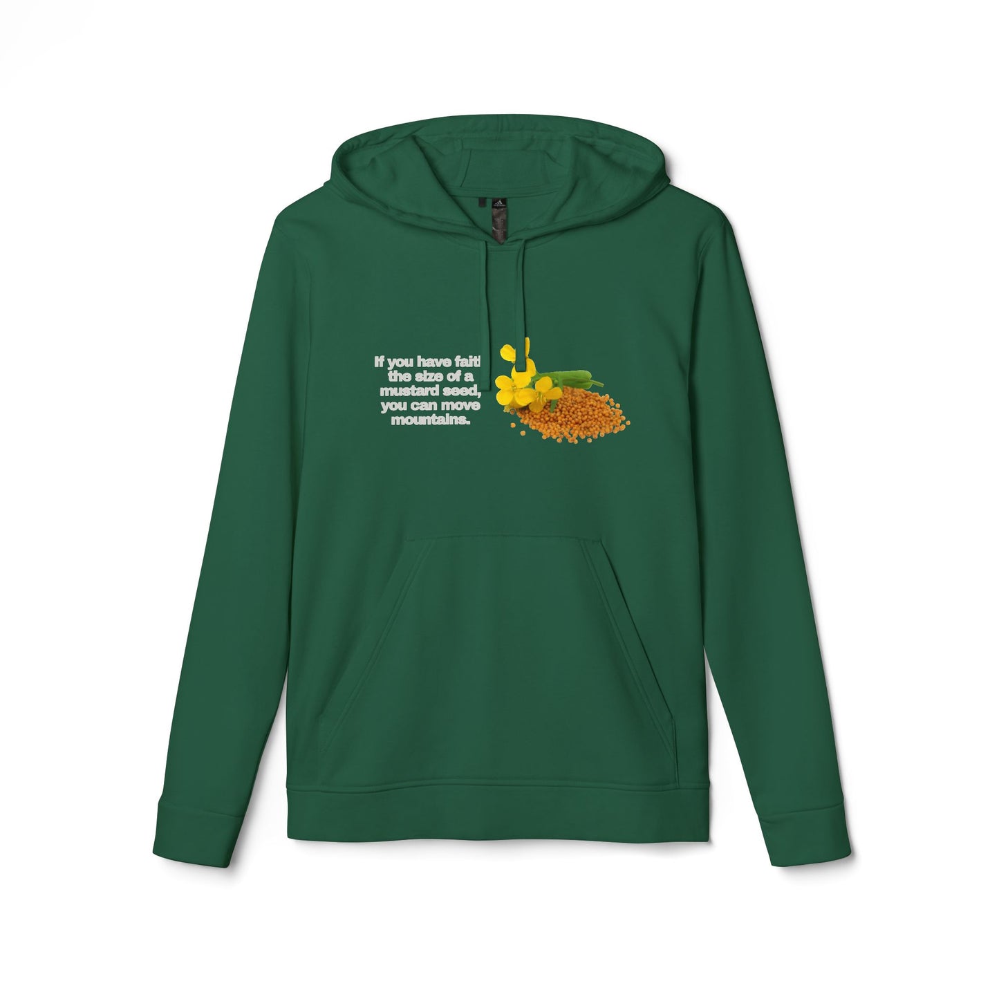 adidas® Personalized Unisex Fleece Hoodie by Gravitee | IF YOU HAVE FAITH THE SIZE OF A MUSTARD SEED