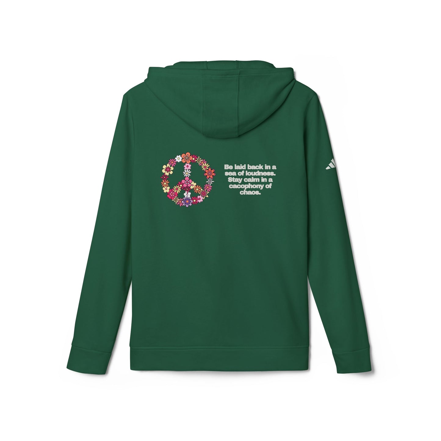 adidas® Personalized Unisex Fleece Hoodie by Gravitee | BE CALM IN A SEA OF LOUDNESS
