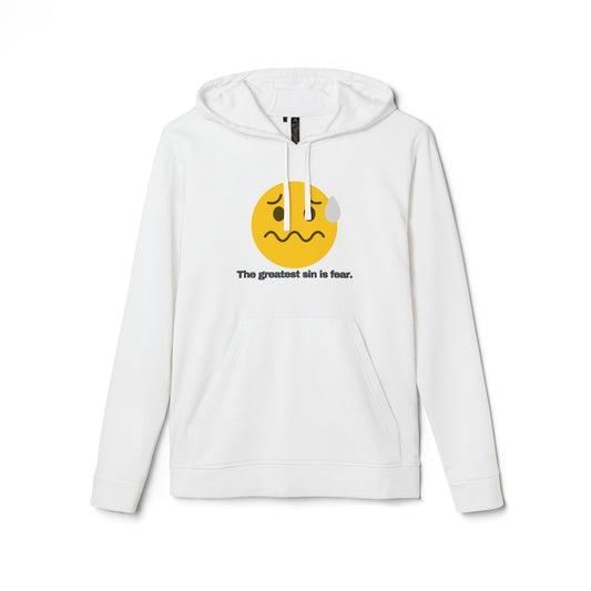 adidas® Personalized Unisex Fleece Hoodie by Gravitee | THE GREATEST SIN IS FEAR