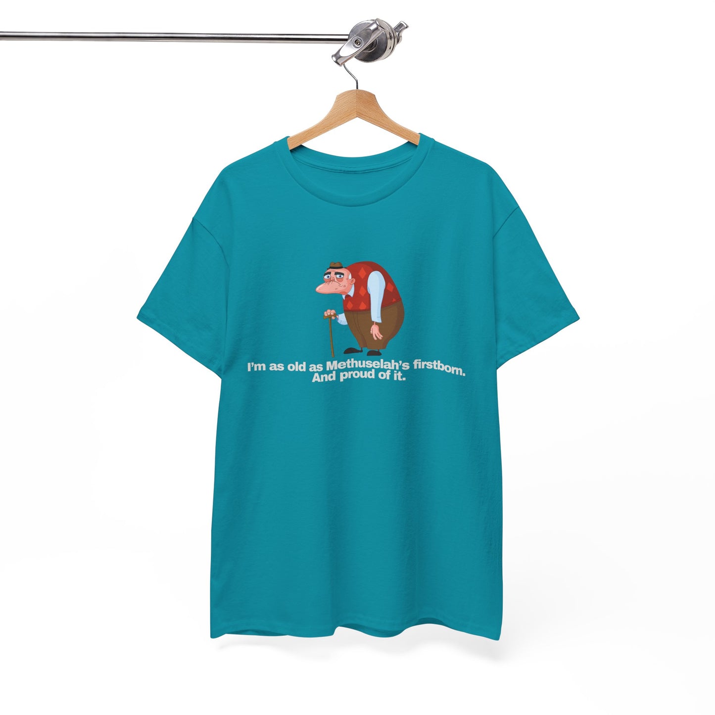 Gravitee 100% Cotton Graphic Adult T-Shirt | I AM AS OLD AS METHUSALEH