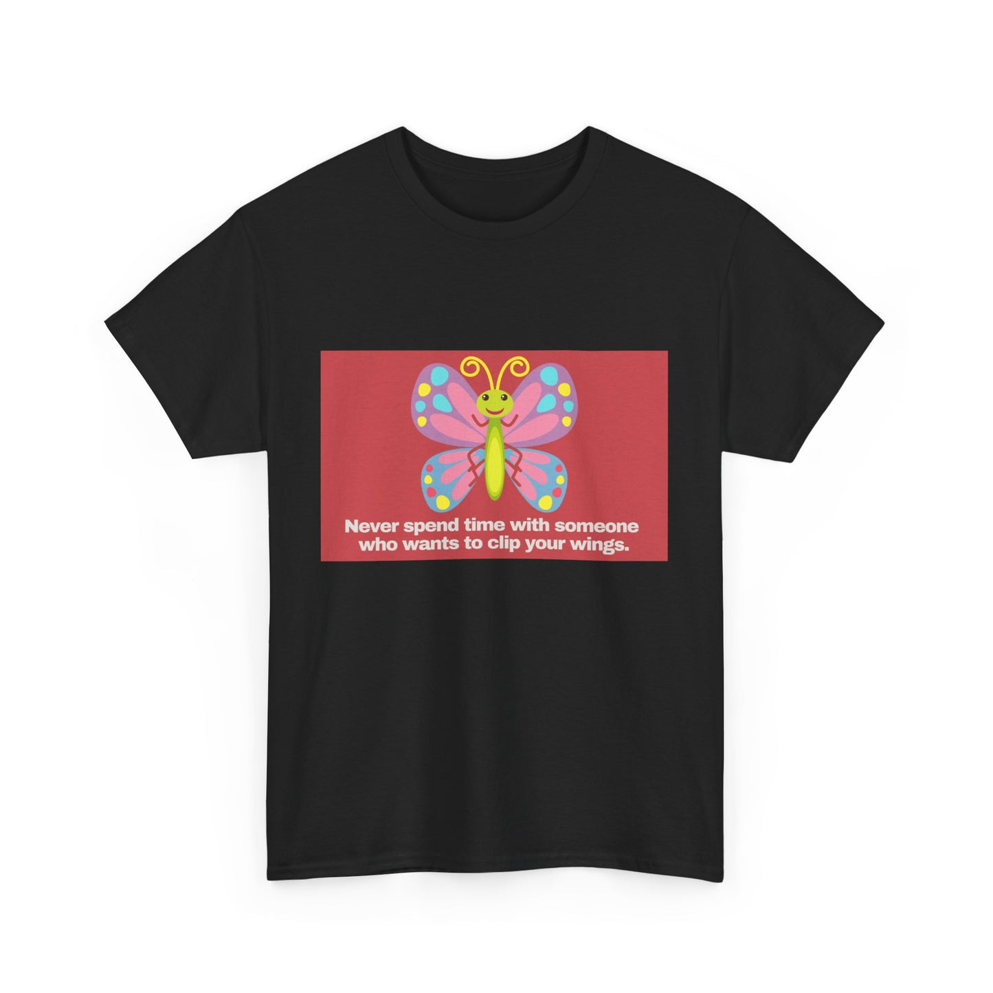Gravitee 100% Cotton Graphic Adult T-Shirt | NO CLIPPING OF WINGS