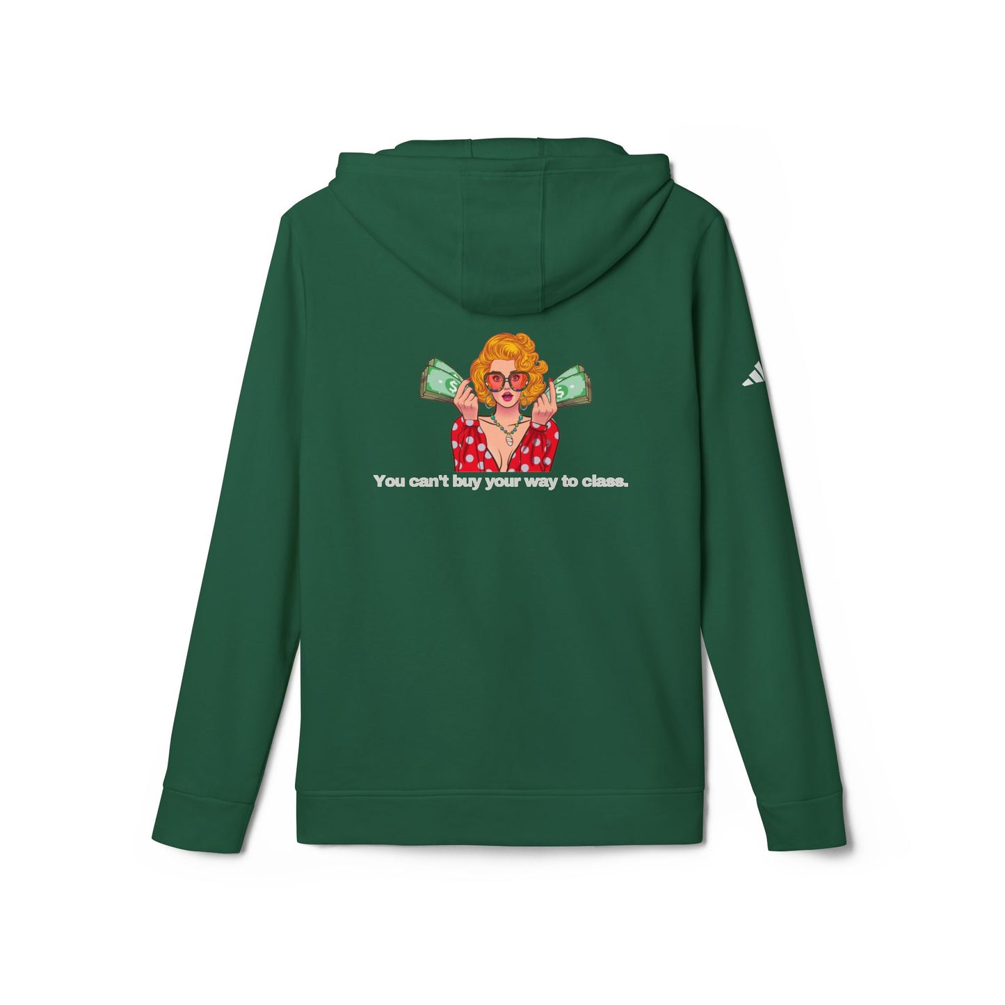 adidas® Personalized Unisex Fleece Hoodie by Gravitee | YOU CAN'T BUY YOUR WAY TO CLASS