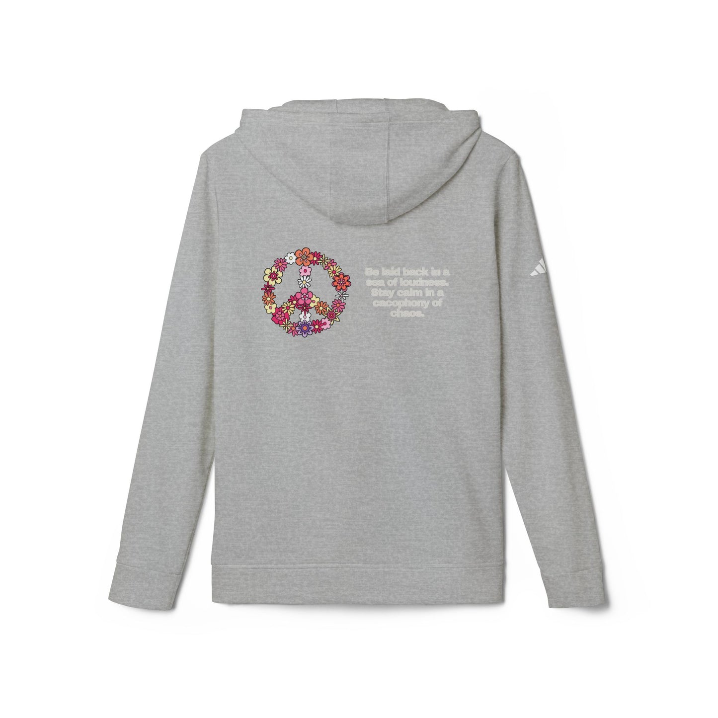 adidas® Personalized Unisex Fleece Hoodie by Gravitee | BE CALM IN A SEA OF LOUDNESS