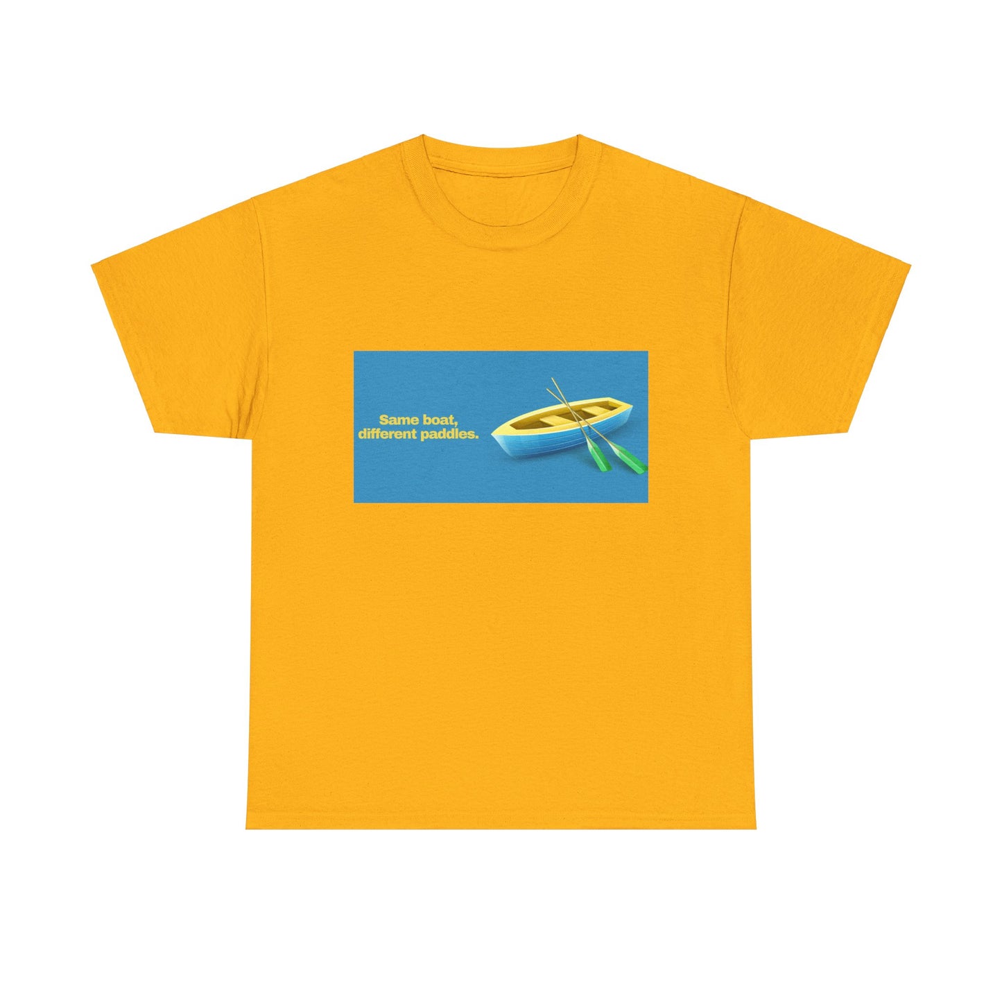 Gravitee 100% Cotton Graphic Adult T-Shirt | SAME BOAT DIFFERENT PADDLES