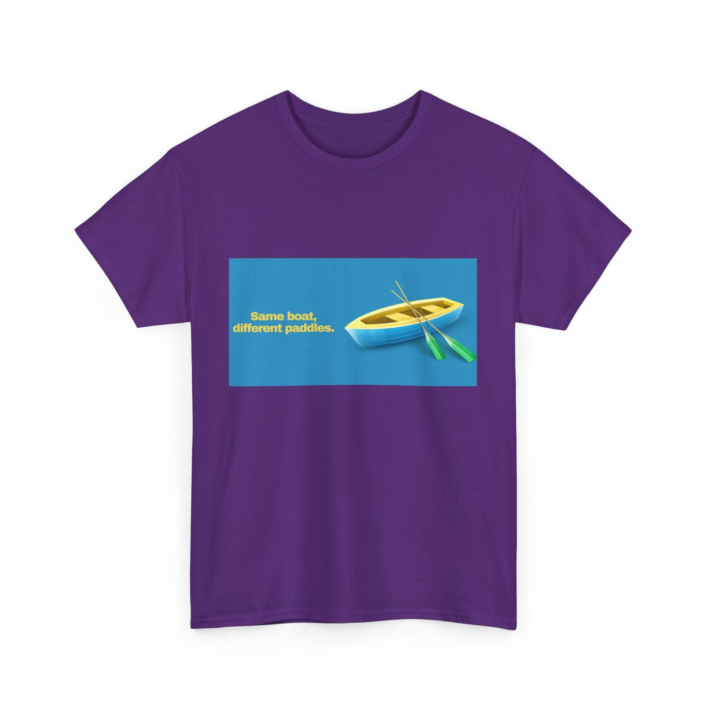 Gravitee 100% Cotton Graphic Adult T-Shirt | SAME BOAT DIFFERENT PADDLES