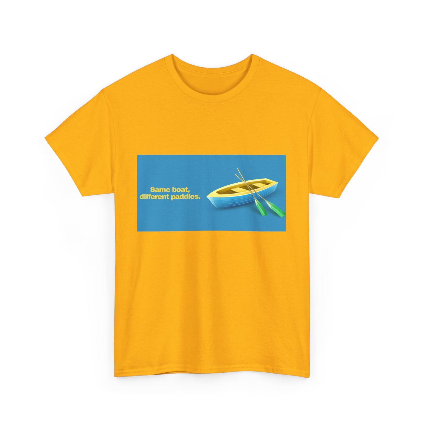 Gravitee 100% Cotton Graphic Adult T-Shirt | SAME BOAT DIFFERENT PADDLES
