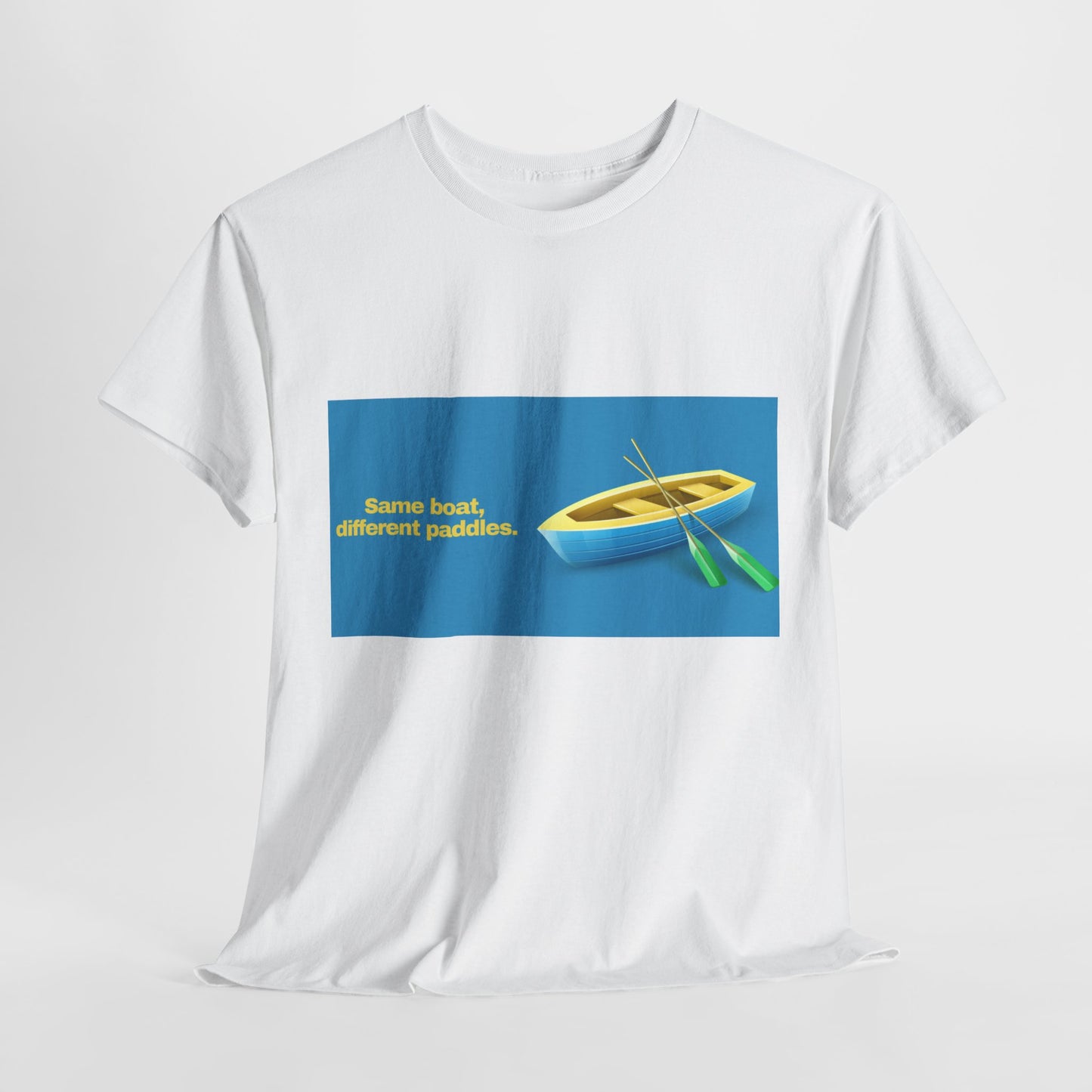 Gravitee 100% Cotton Graphic Adult T-Shirt | SAME BOAT DIFFERENT PADDLES