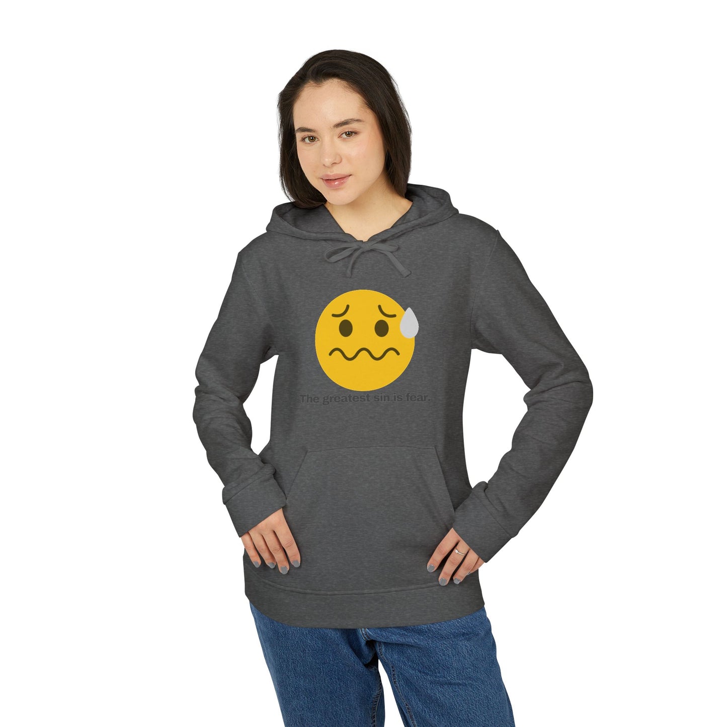 adidas® Personalized Unisex Fleece Hoodie by Gravitee | THE GREATEST SIN IS FEAR